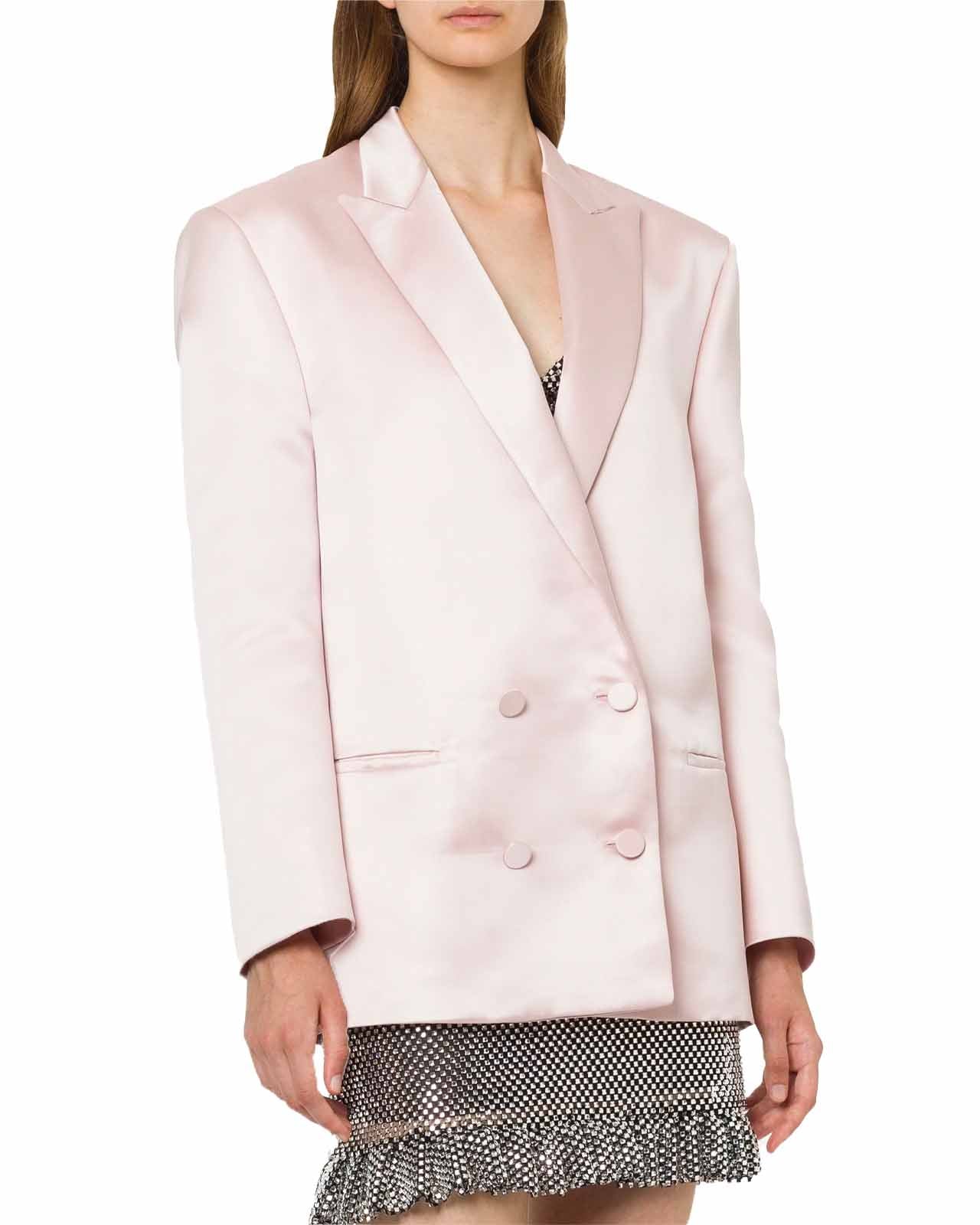 Philosophy by Lorenzo Serafini | Pink satin oversized blazer