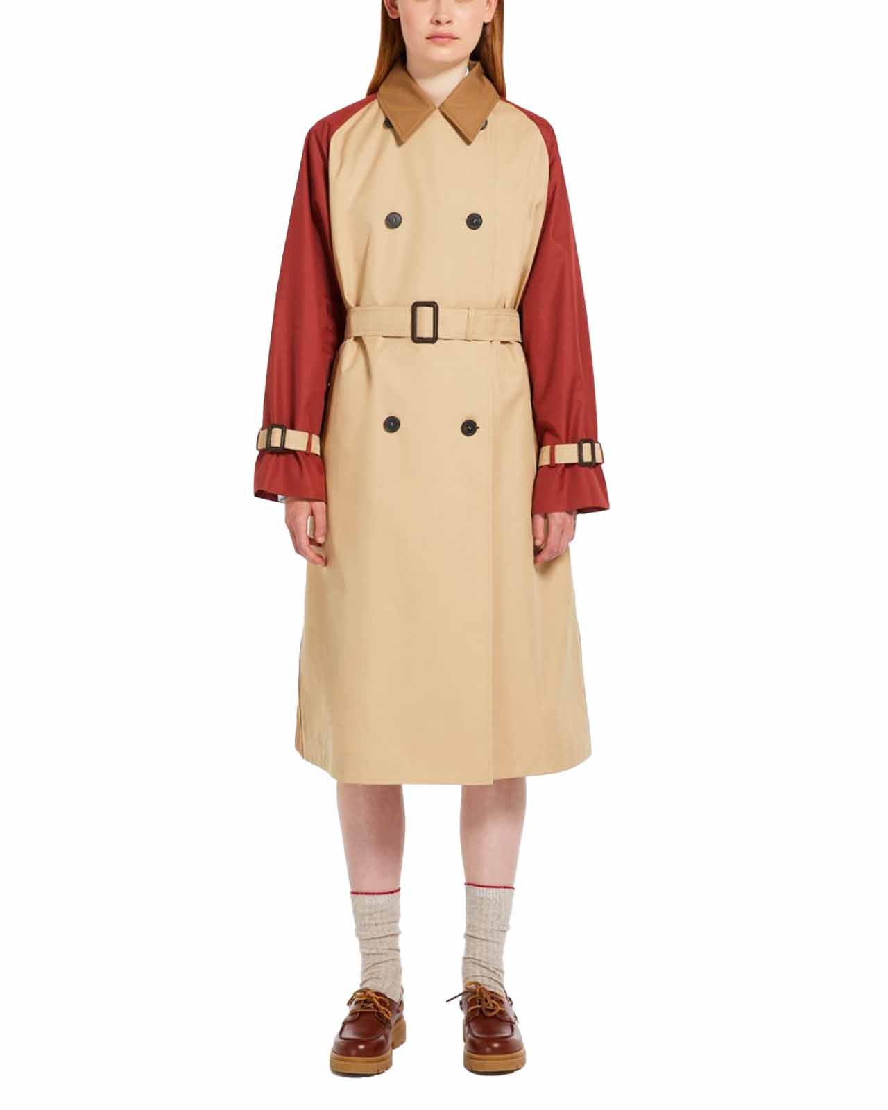 Weekend Max Mara Cappotto Canasta impermeabile reversibile miele