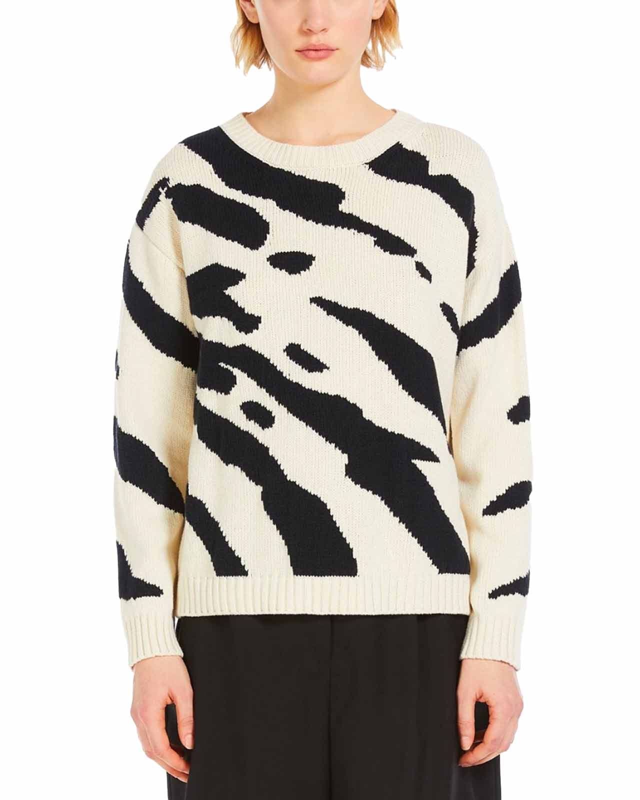 Weekend By Max Mara ZINGARO Cotton Patterned Sweater 2415361201600 Col 001