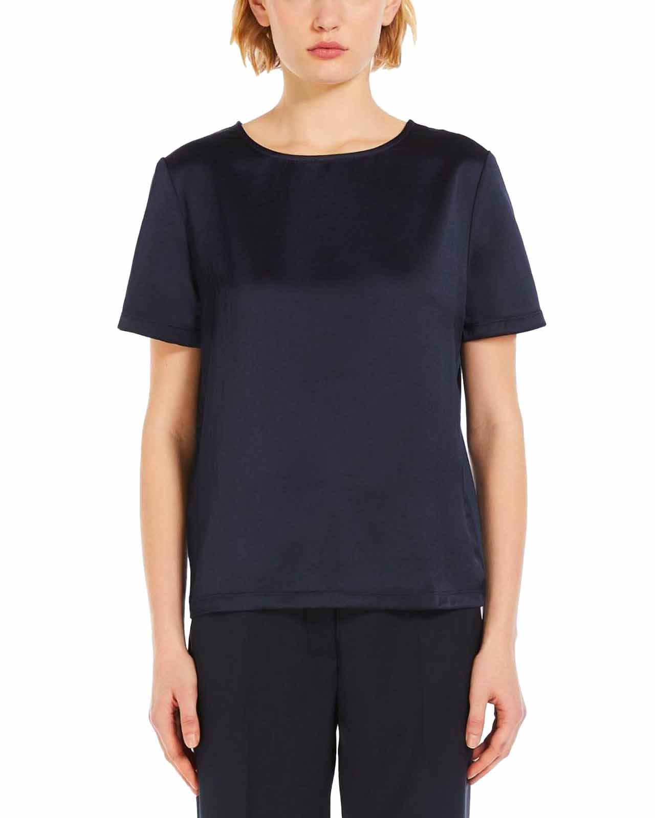 Max Mara Weekend | Torres blue satin t-shirt – lemlò