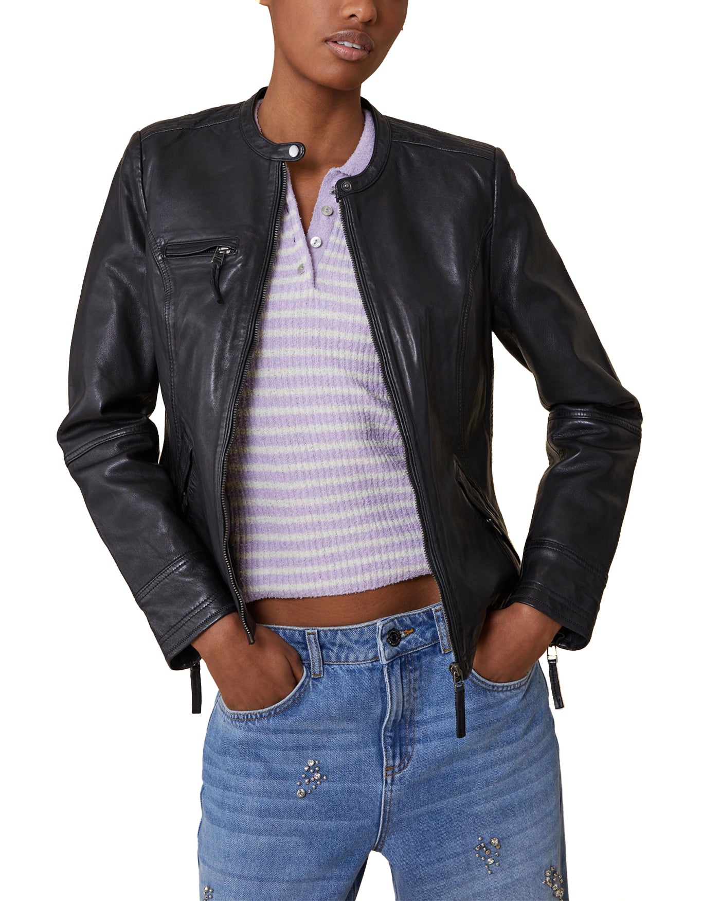 Pennyblack Black leather Prua jacket – lemlò
