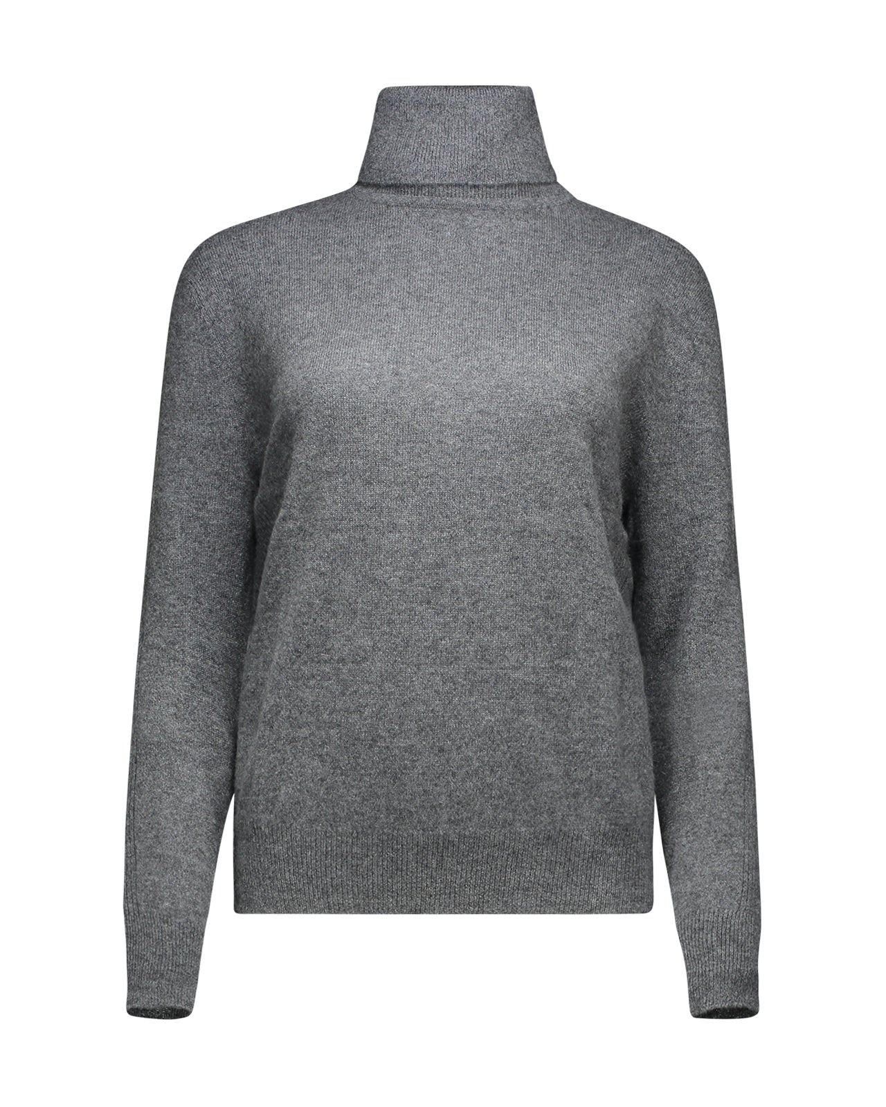 Not Shy Laurene gray cashmere turtleneck sweater