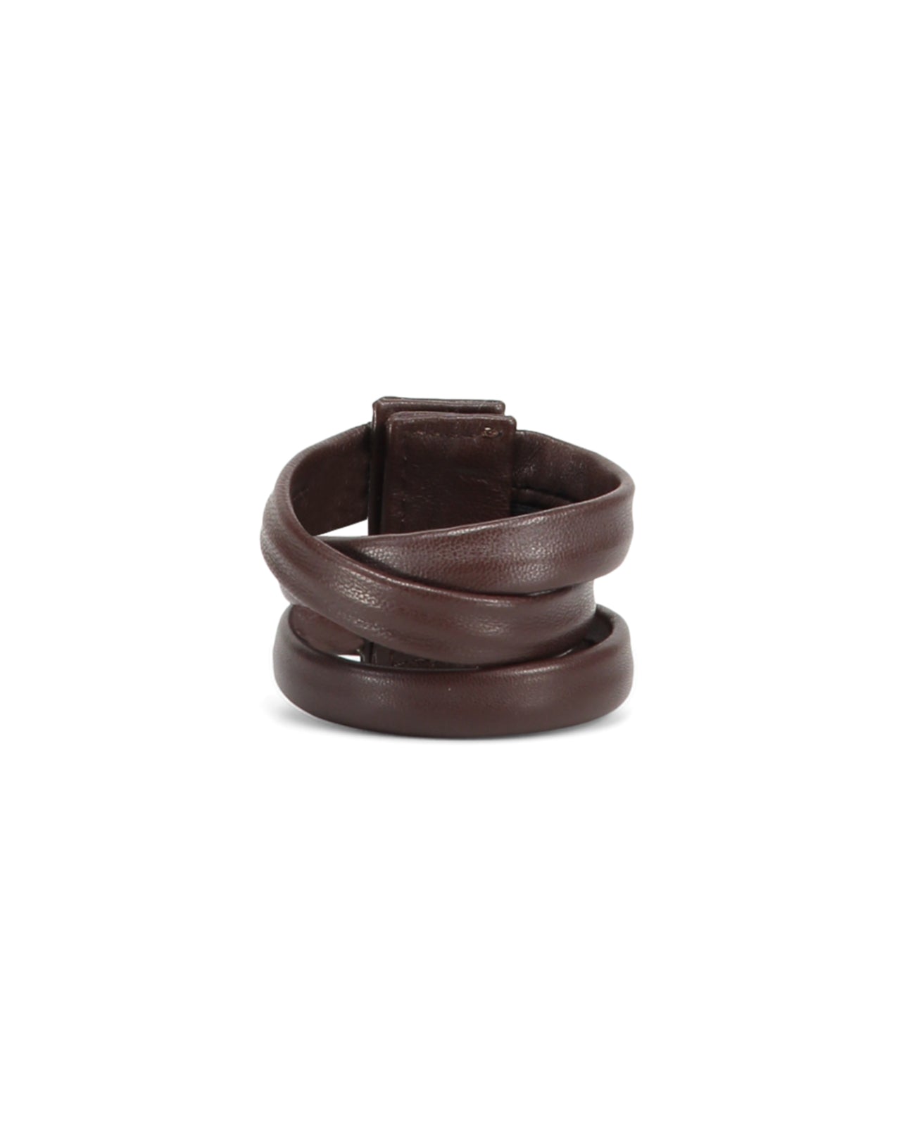 Bracciale Uomo In Pelle/cuoio 2 Giri, Polsino Nero/marrone/bronzo, Chiusura Automatica, Stile Punk Rock