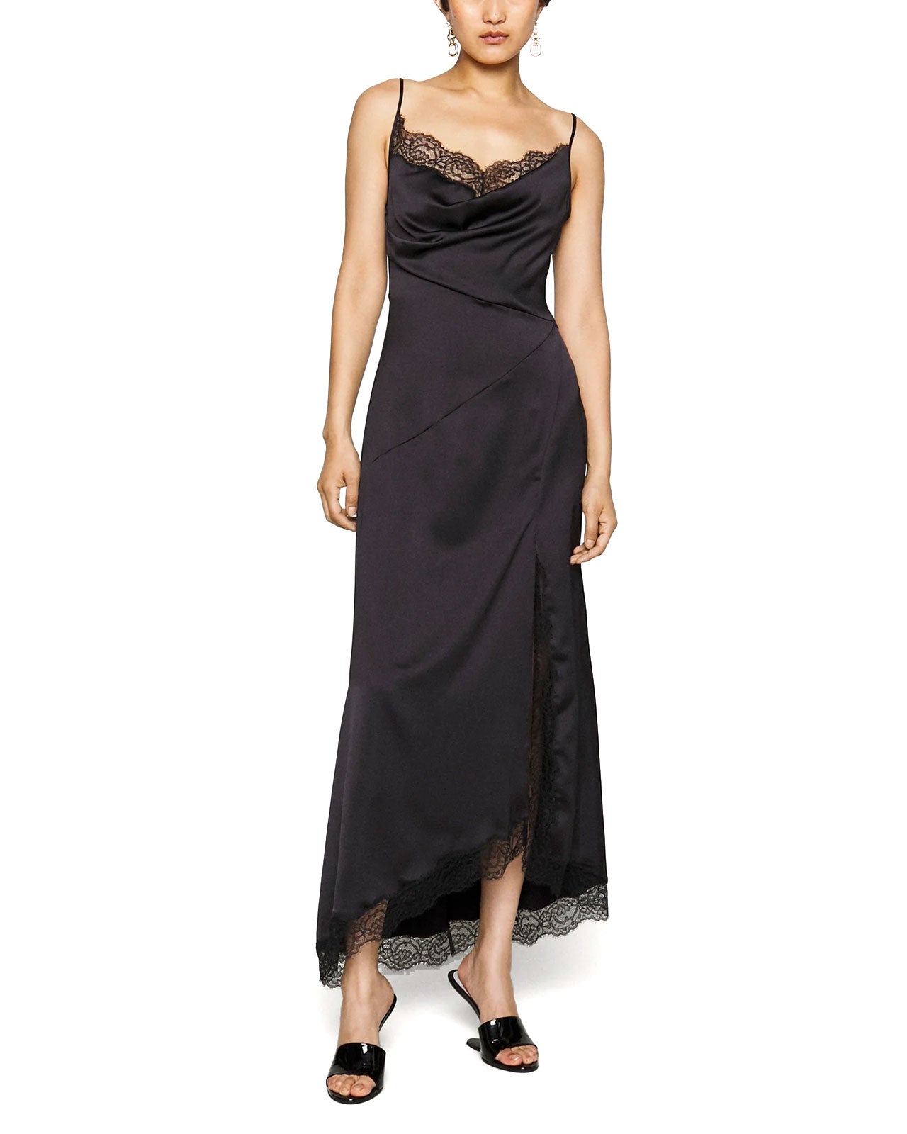 Pinko | Quantize black lace satin dress leml Pinko | Quantize black lace satin dress leml