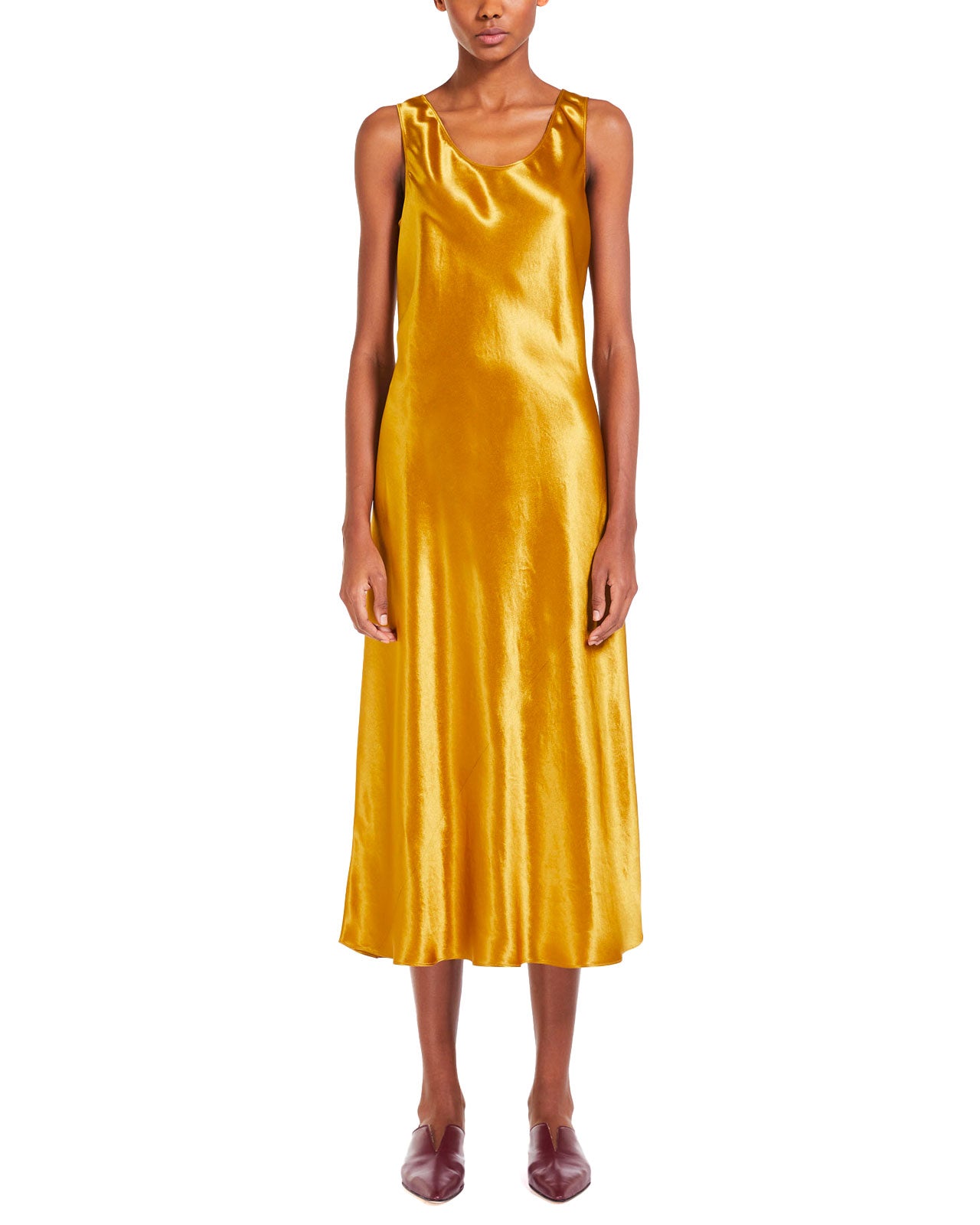 max mara leisure satin dress MAX MARA Leisure Talete crinkled-satin midi dress