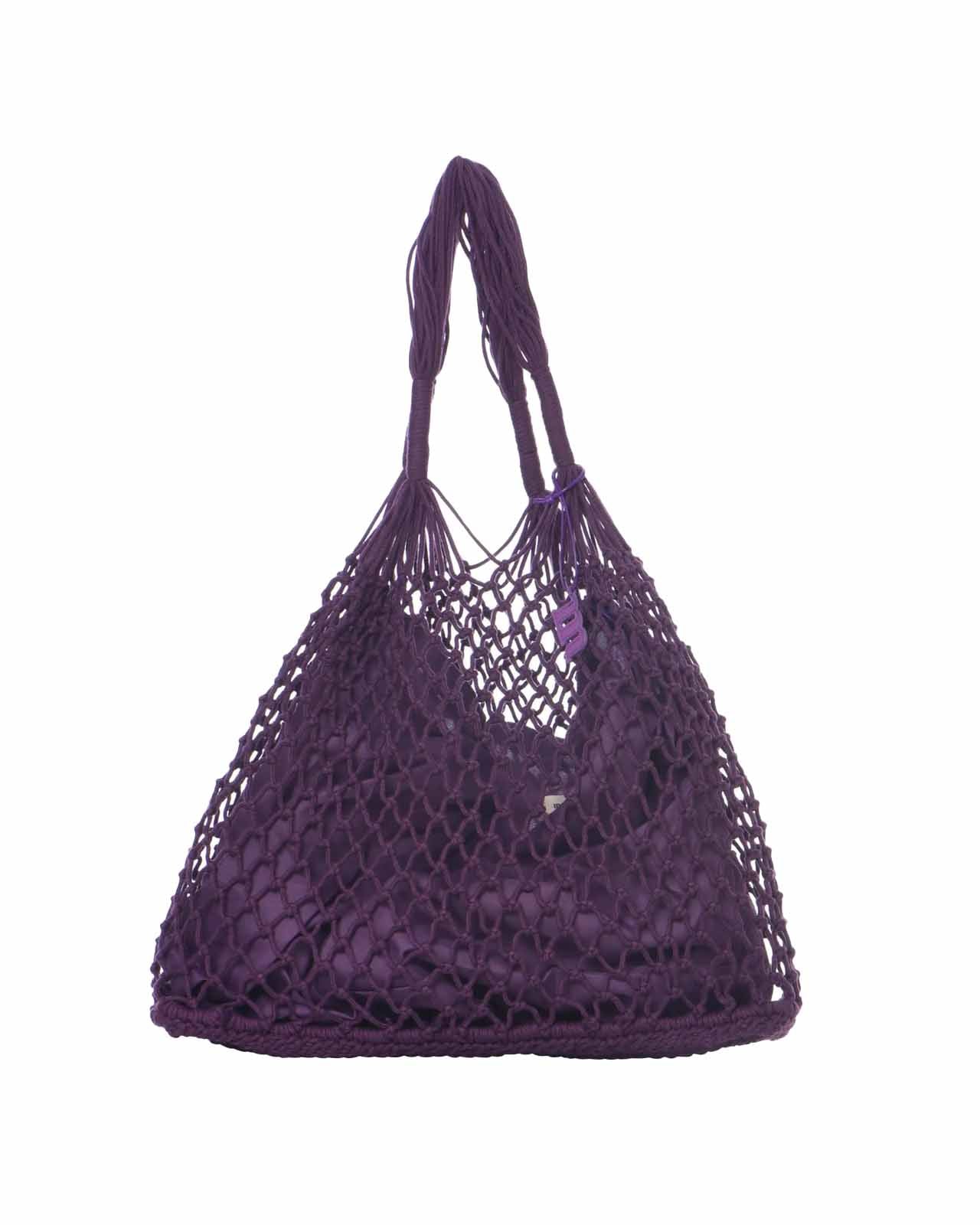 Morning Large purple woven bag – lemlò