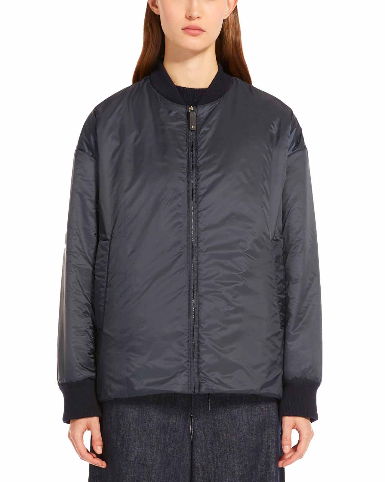 Max Mara The Cube Midnight blue Danish padded bomber jacket
