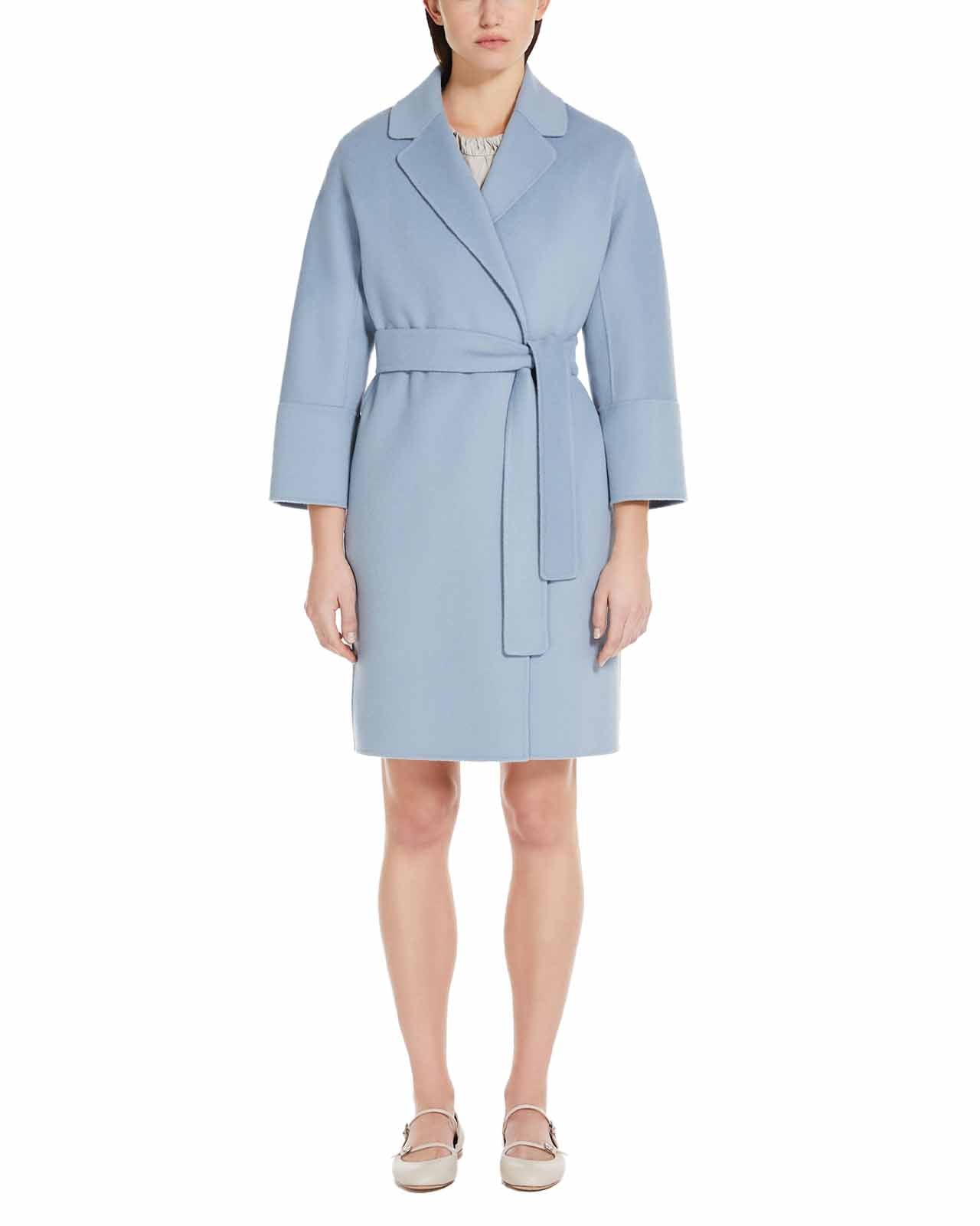 S Max Mara Arona wool coat sky blue