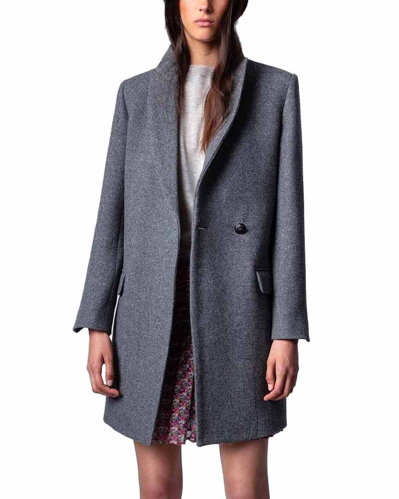 Zadig and Voltaire | Marco Chine gray wool coat – lemlò