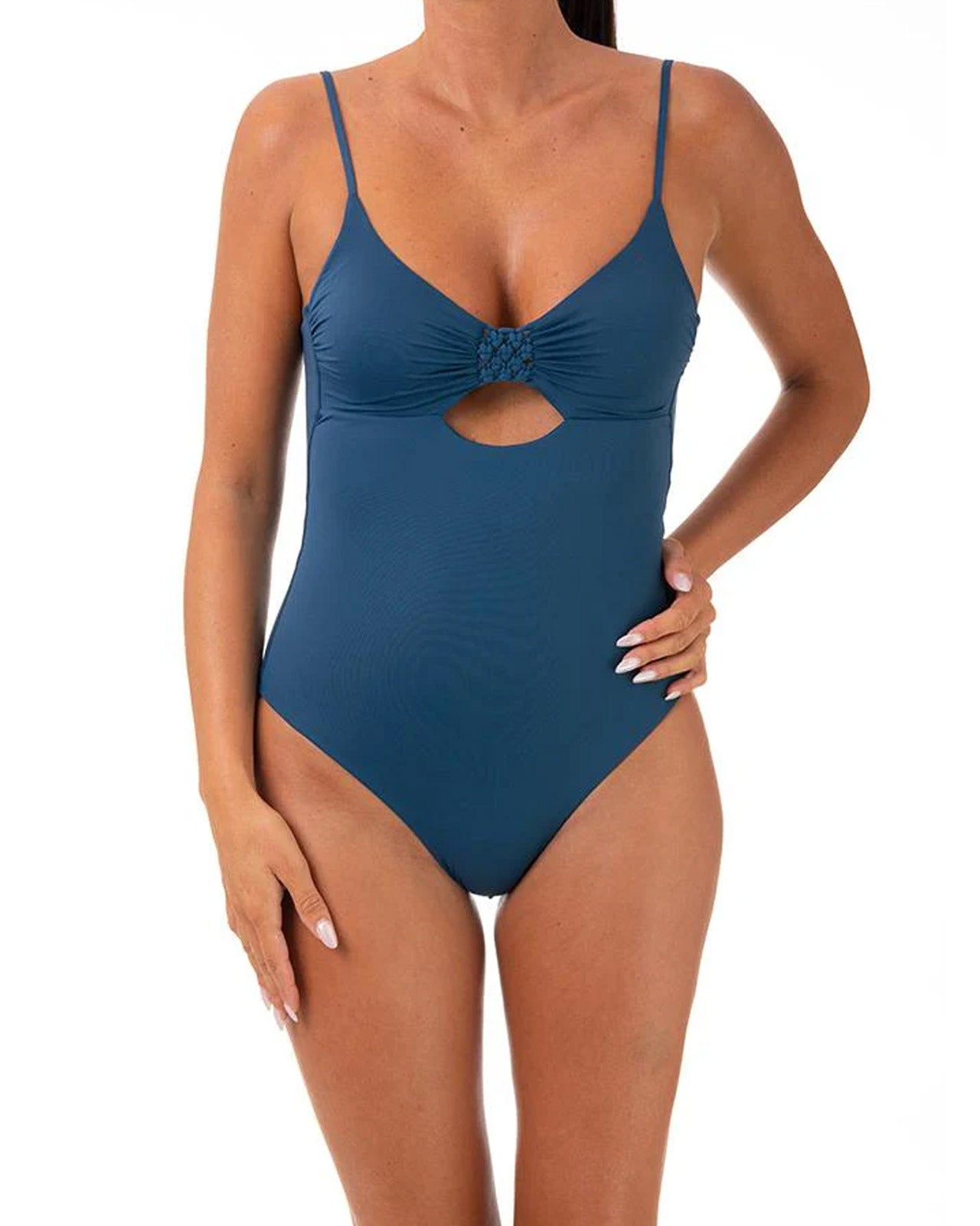 Fisico Costume intero intreccio sailor blu