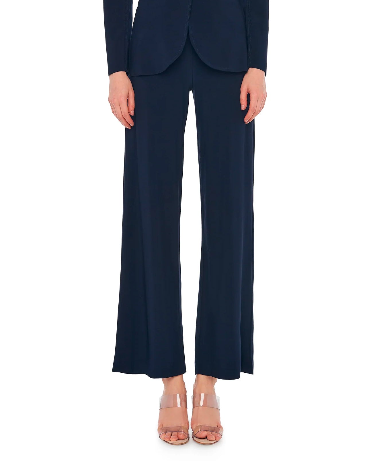 Norma Kamali  Straight Leg dark blue trousers – lemlò