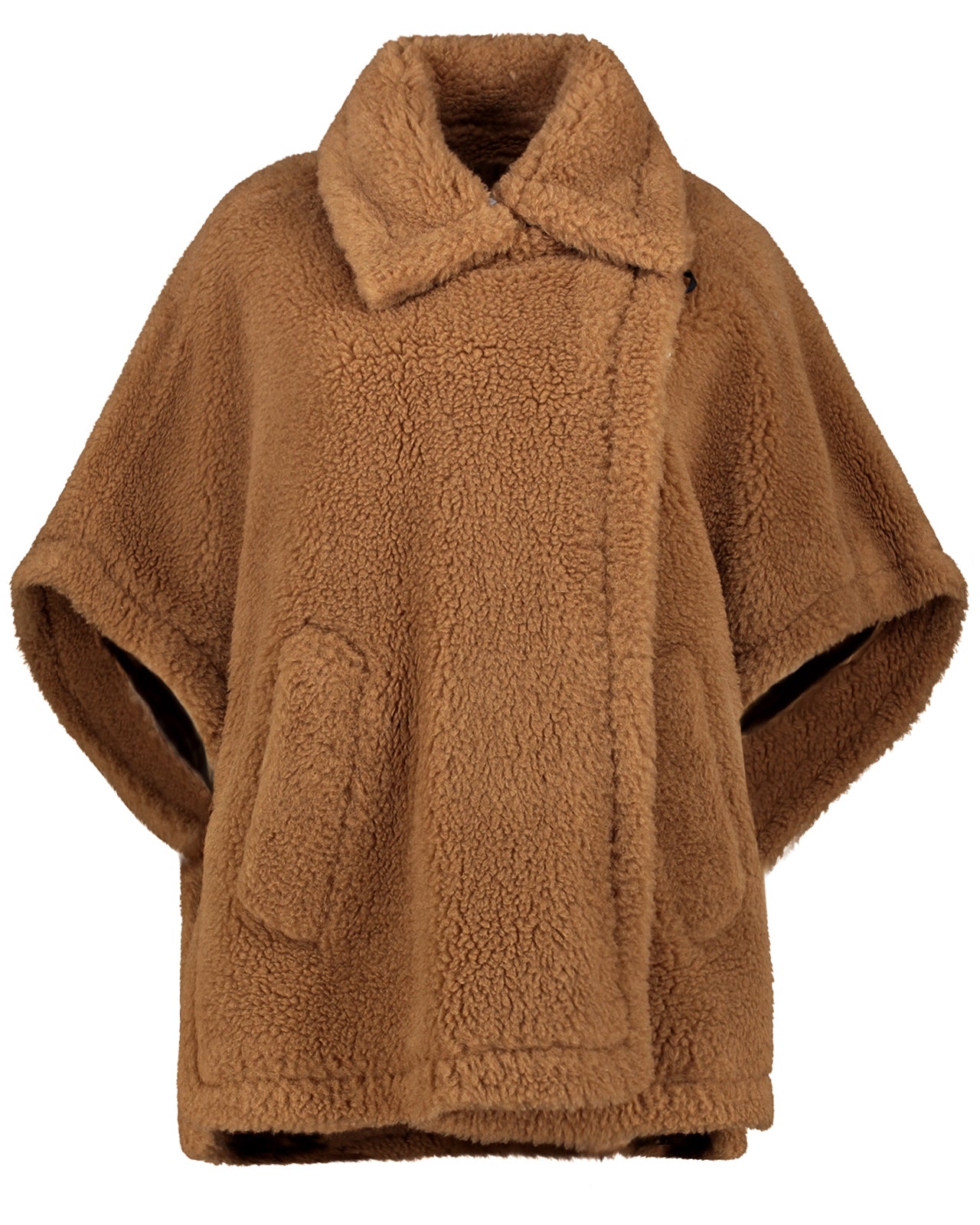 【送料&関税込】Max Mara Tenebre4 Teddy Cape Tenebre alpaca, cashmere and silk teddy cape in beige - Max