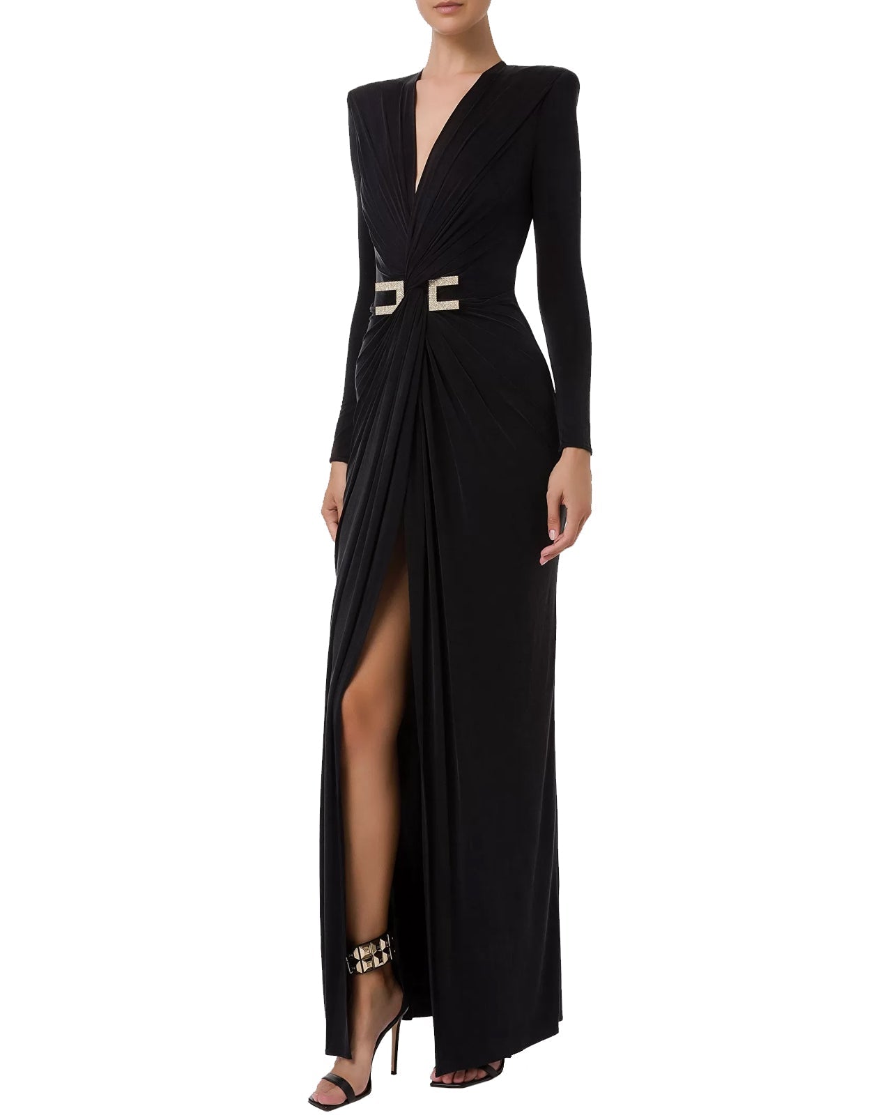 Elisabetta Franchi | Red Carpet jersey black dress leml Elisabetta Franchi | Red Carpet jersey black dress leml