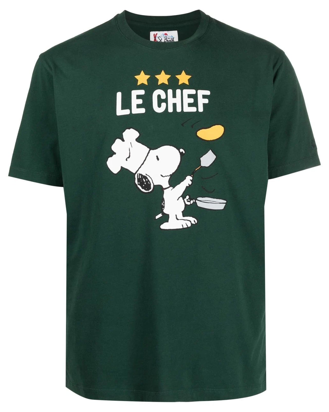 MC2 Saint Barts Chef Snoopy t shirt green leml