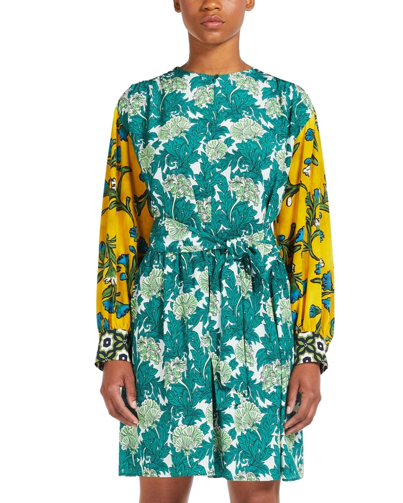 Max Mara Weekend | Green silk Baita dress leml Max Mara Weekend | Green silk Baita dress leml