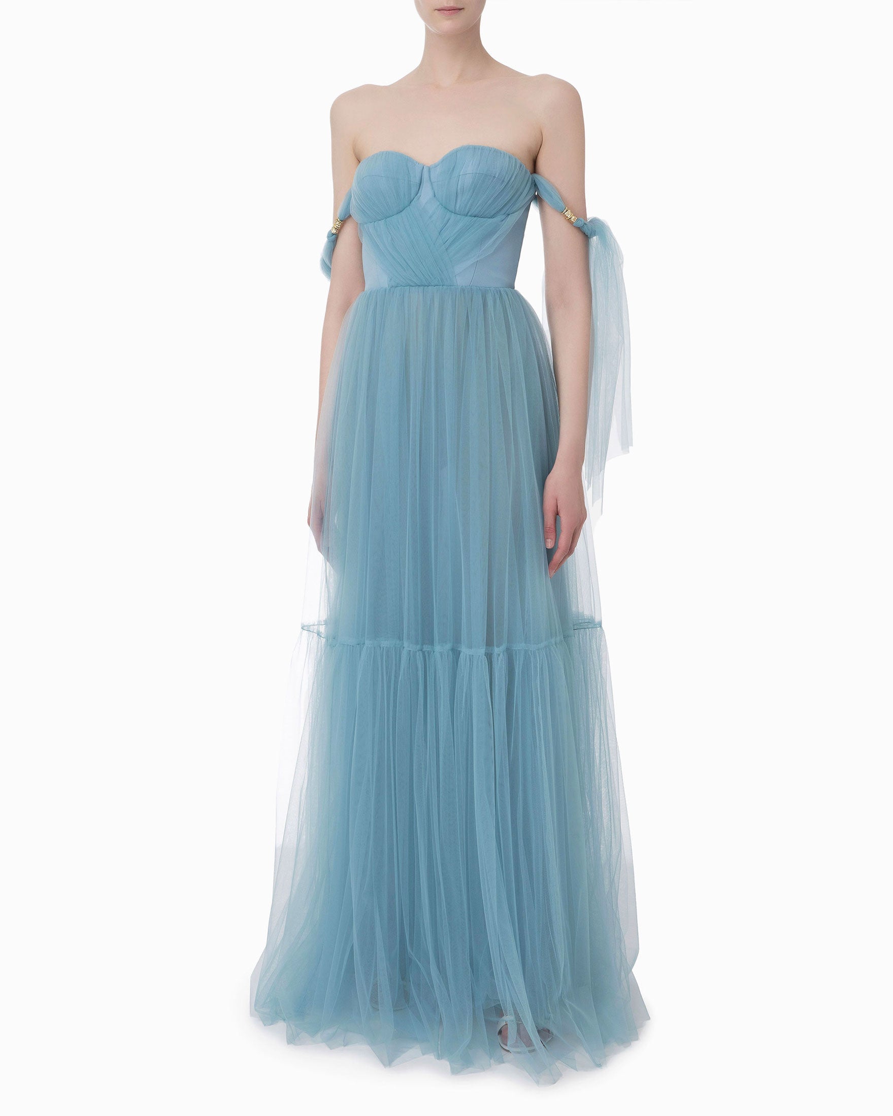 Da Zucchero Abiti Lunghi Azzurri Elisabetta Franchi Abito Lungo