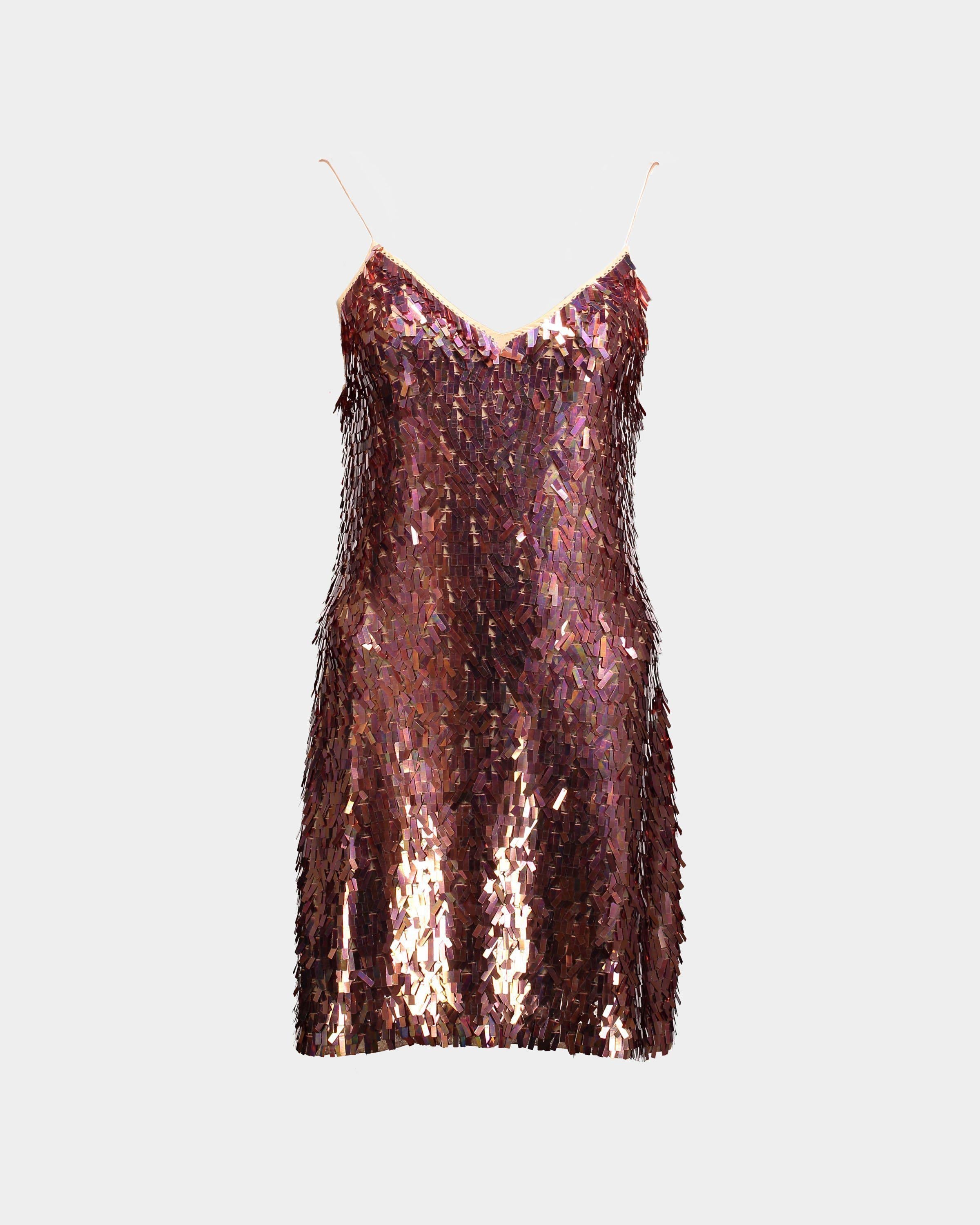 Alice + Olivia | Contessa dress with iridescent pink sequins leml Alice + Olivia | Contessa dress with iridescent pink sequins leml