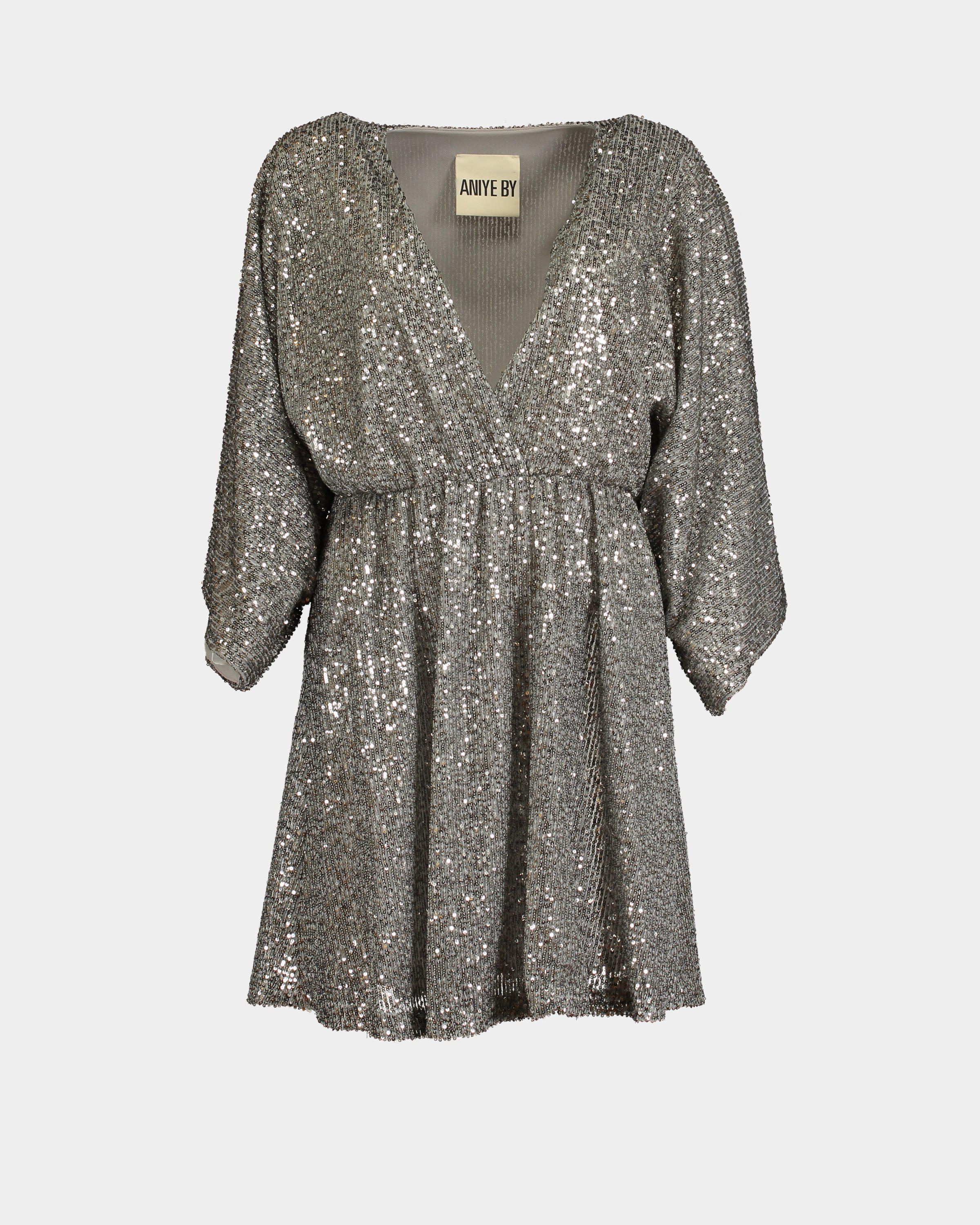 Aniye By Kimono Anne silver sequin dress
