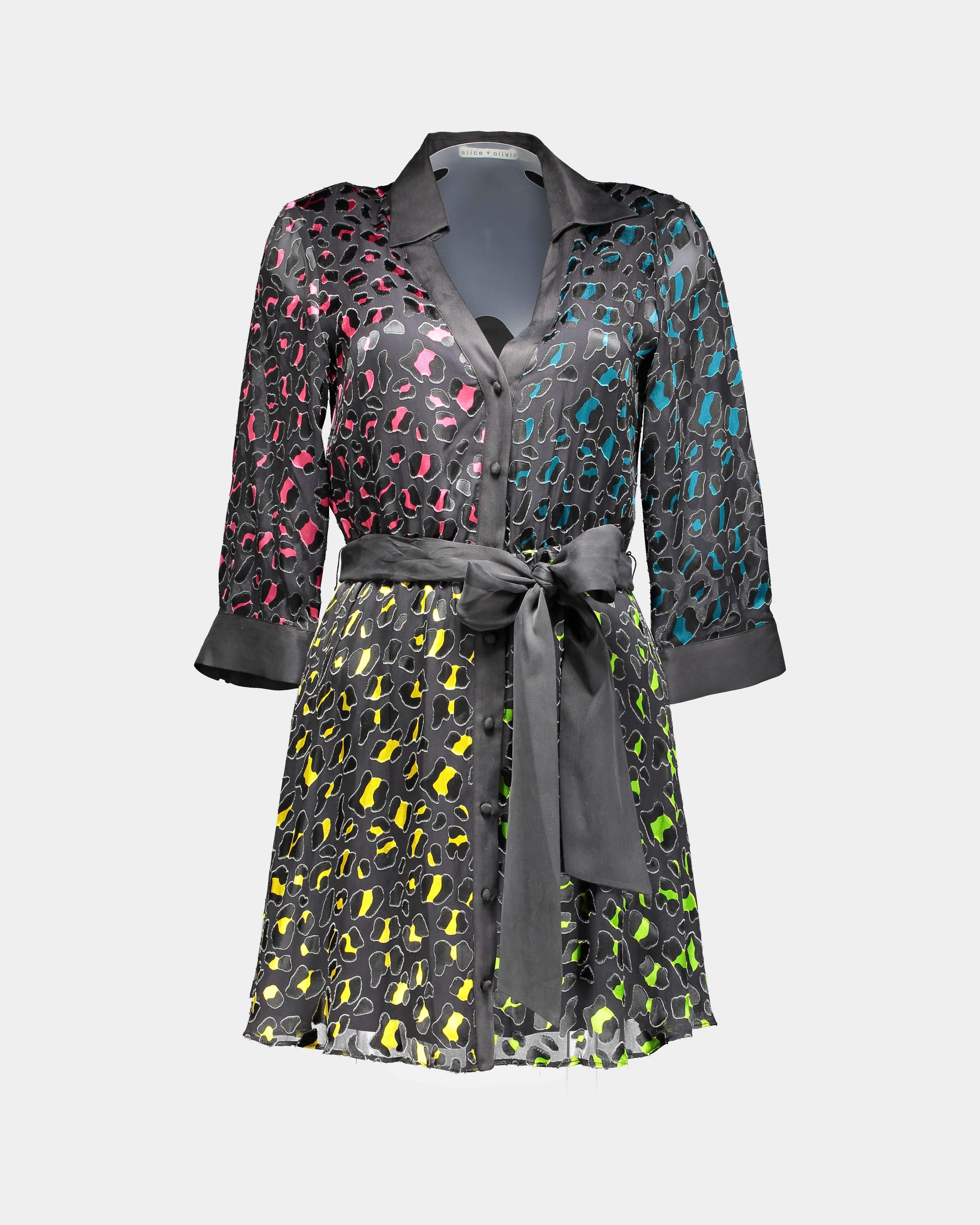 Alice olivia rainbow dress new arrivals