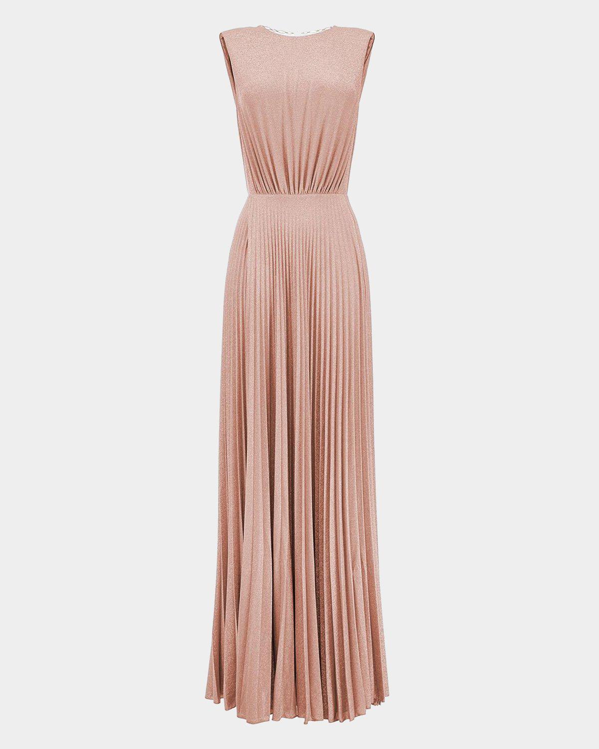 Elisabetta Franchi | Red Carpet lurex rose gold dress leml Elisabetta Franchi | Red Carpet lurex rose gold dress leml