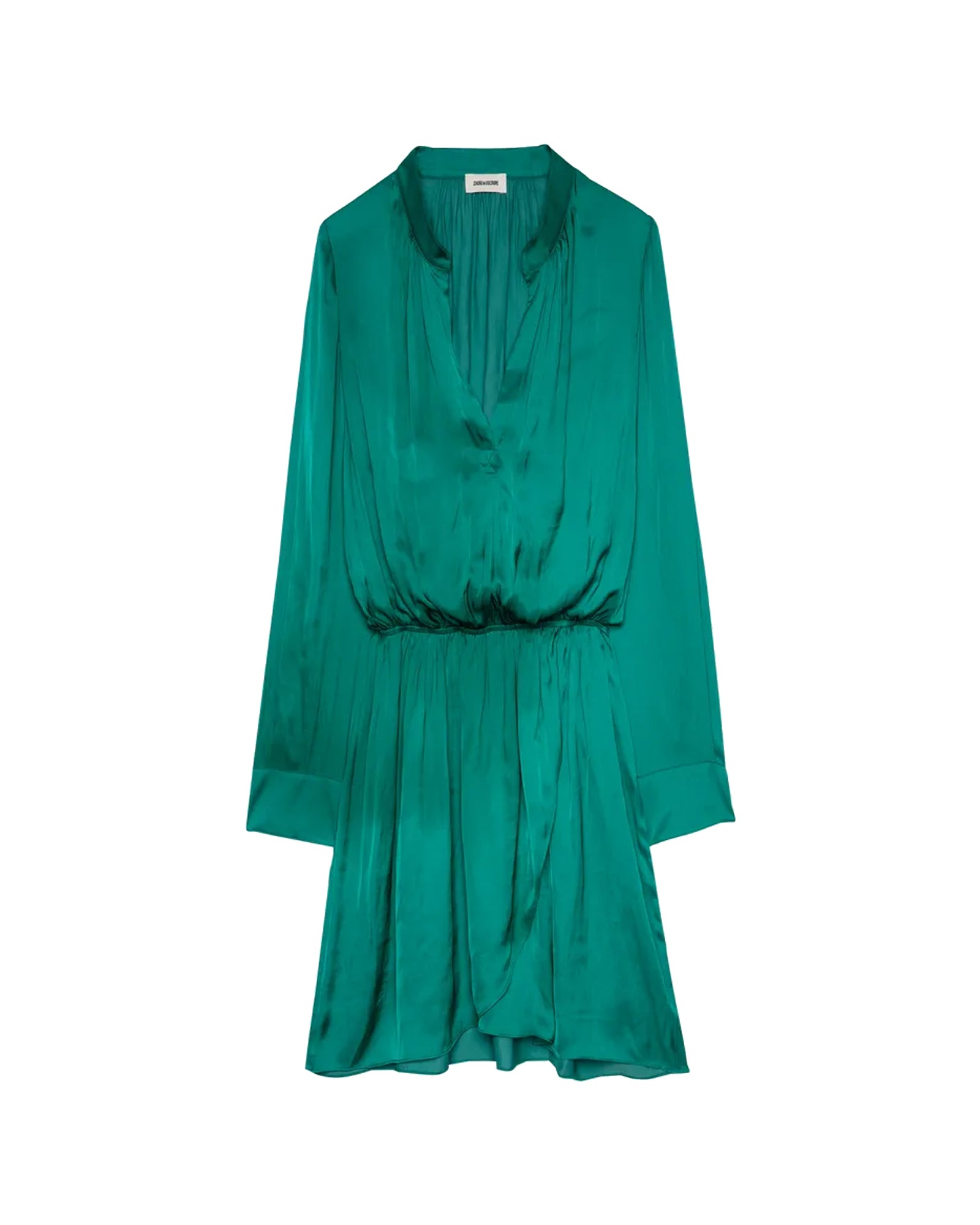 Zadig & Voltaire | Rinka Satin Emeraude green satin dress leml Zadig & Voltaire | Rinka Satin Emeraude green satin dress leml