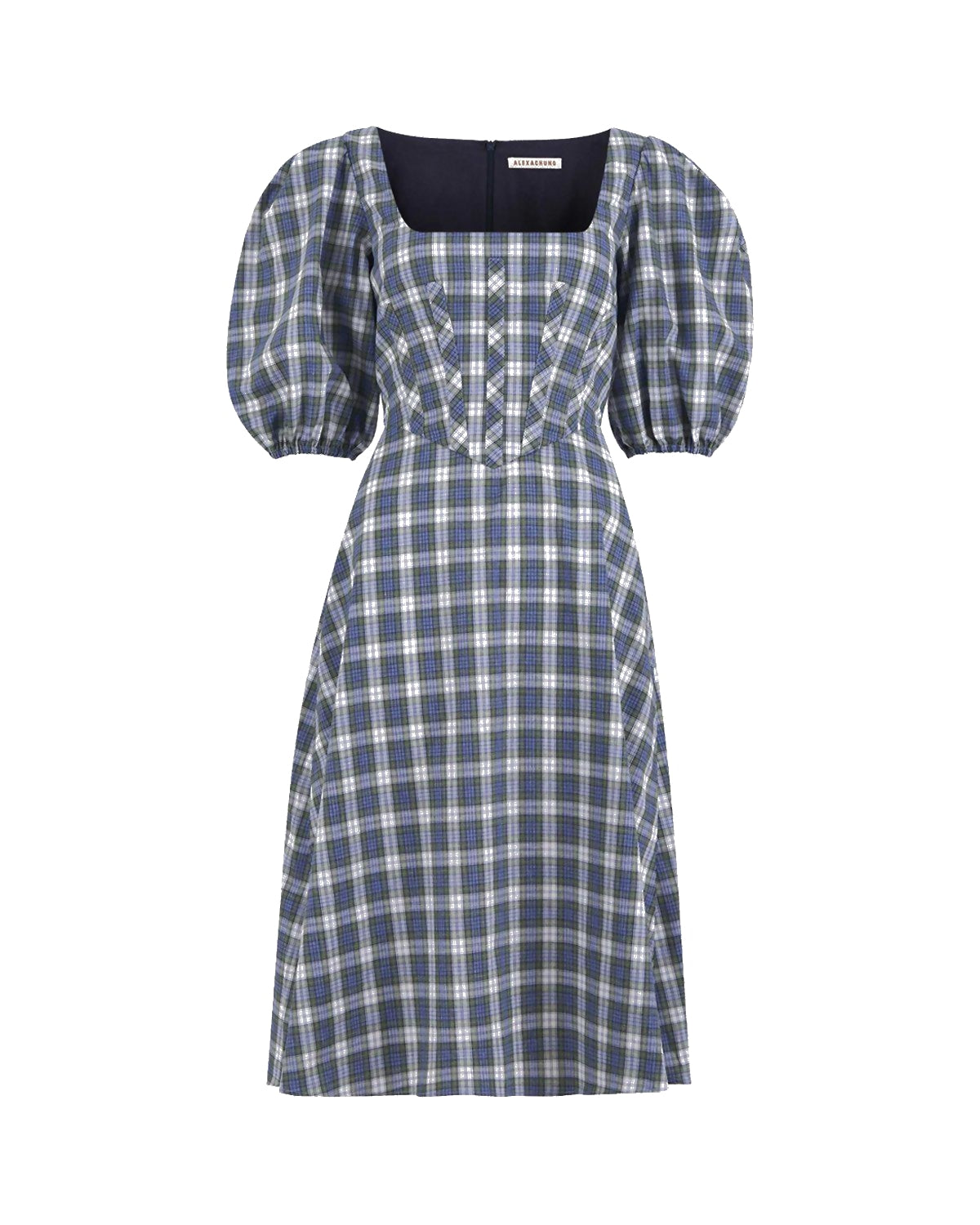 Alexa Chung | Torrance blue checked dress leml Alexa Chung | Torrance blue checked dress leml