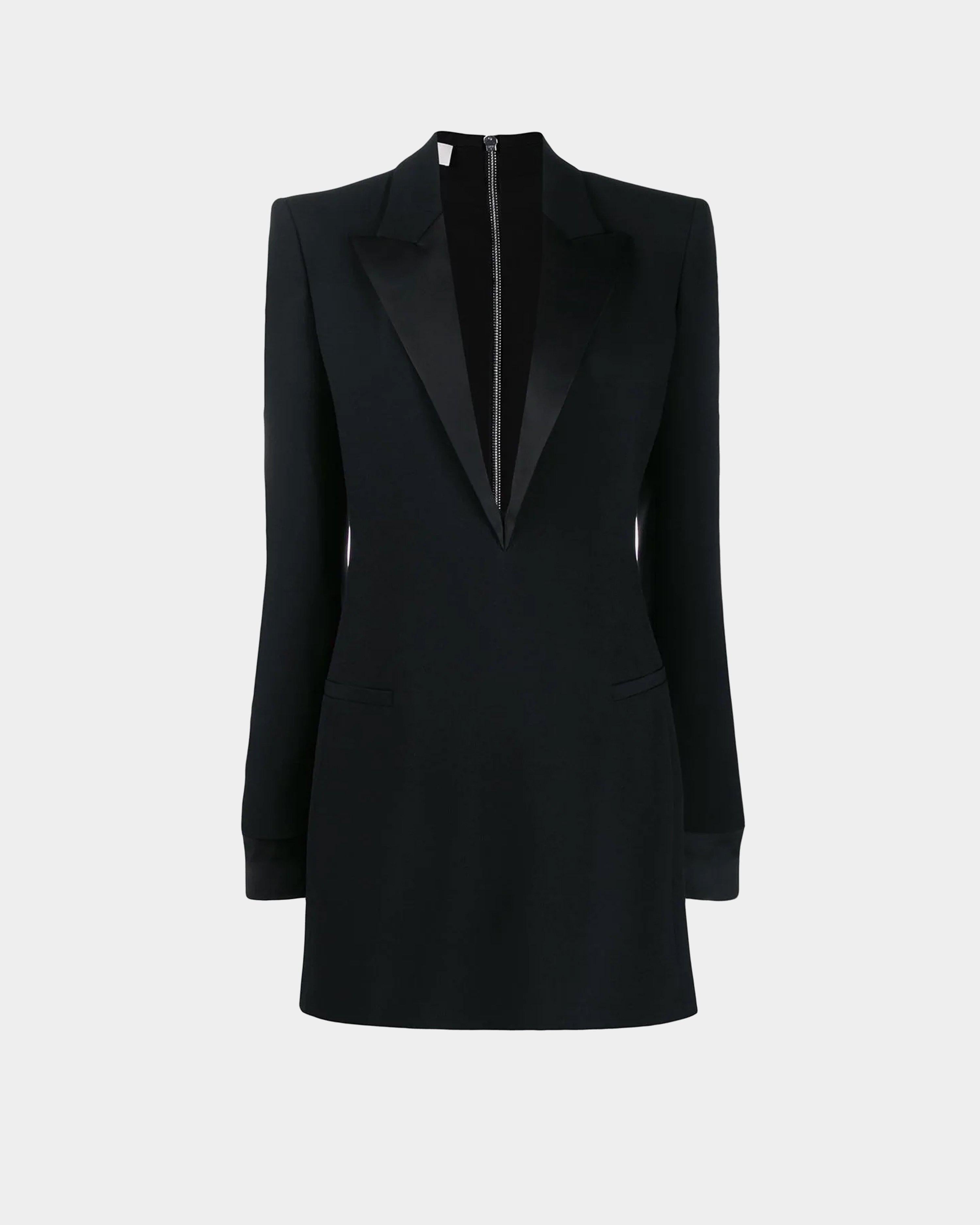 Philosophy di Lorenzo Serafini Black blazer dress with lapels lemlo