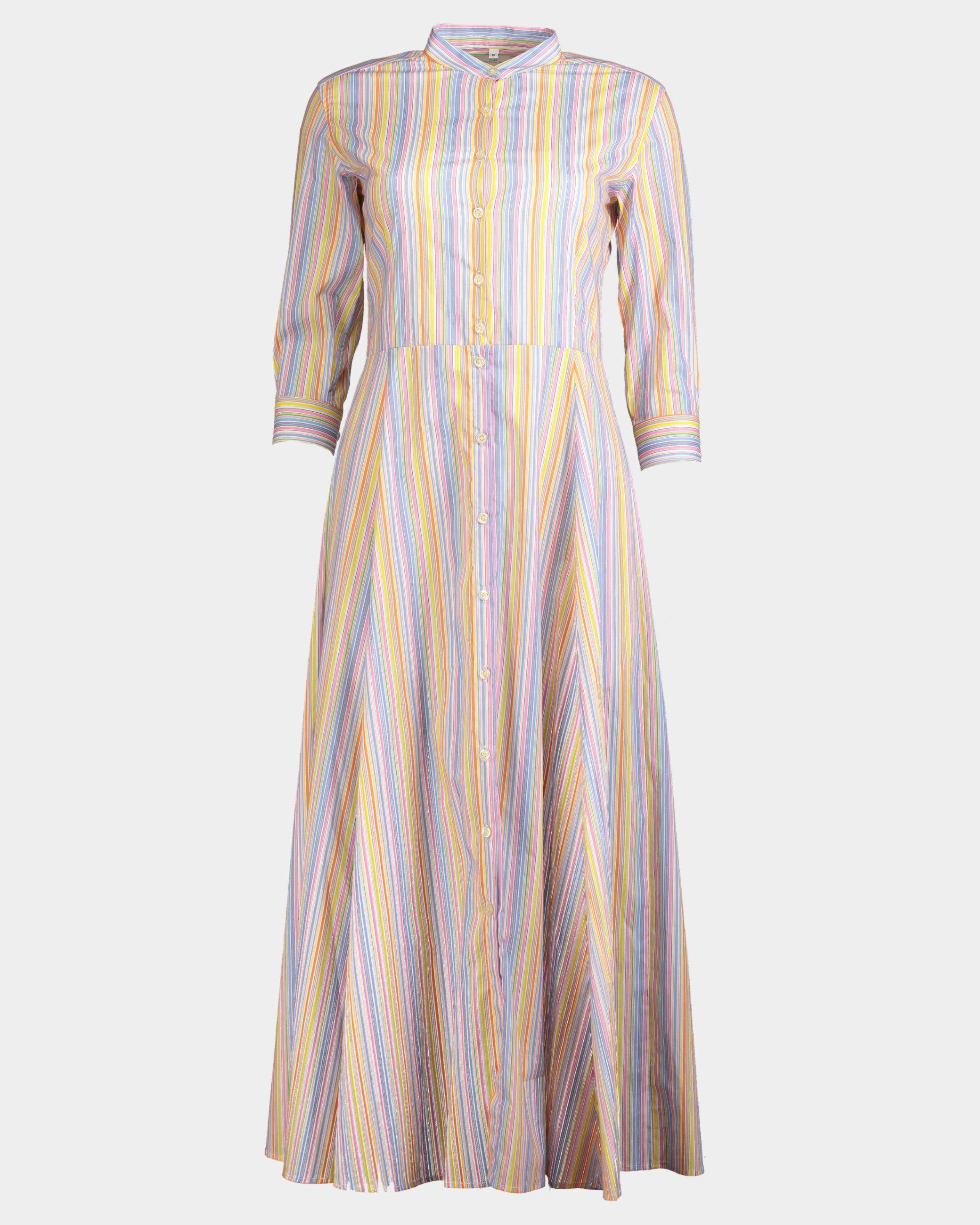 Bastoncino Abito A Righe Donna Abito Chemisier Lungo Righe Miss Bastoncino Abito Chemisier Lungo