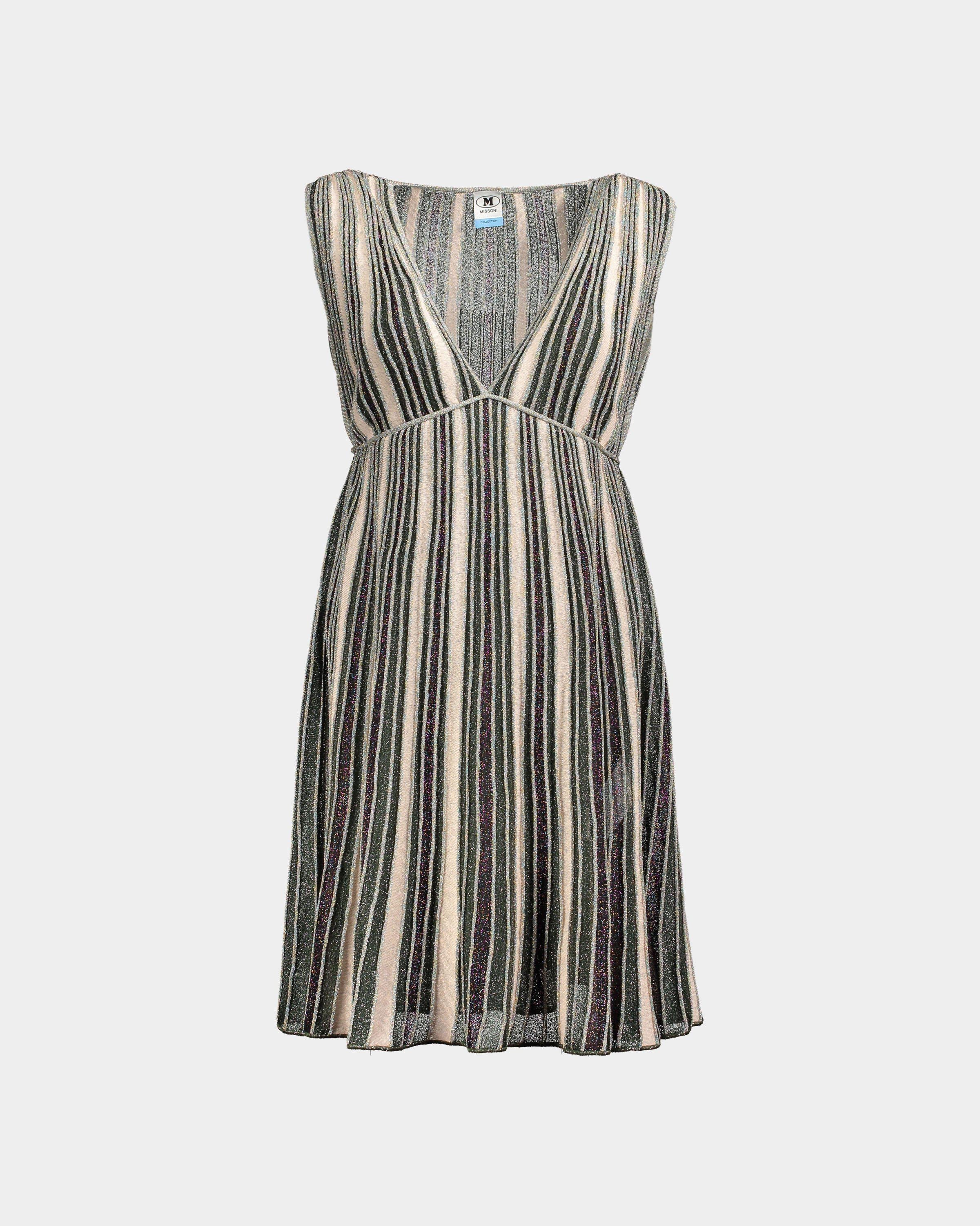 missoni metallic striped dress M Missoni