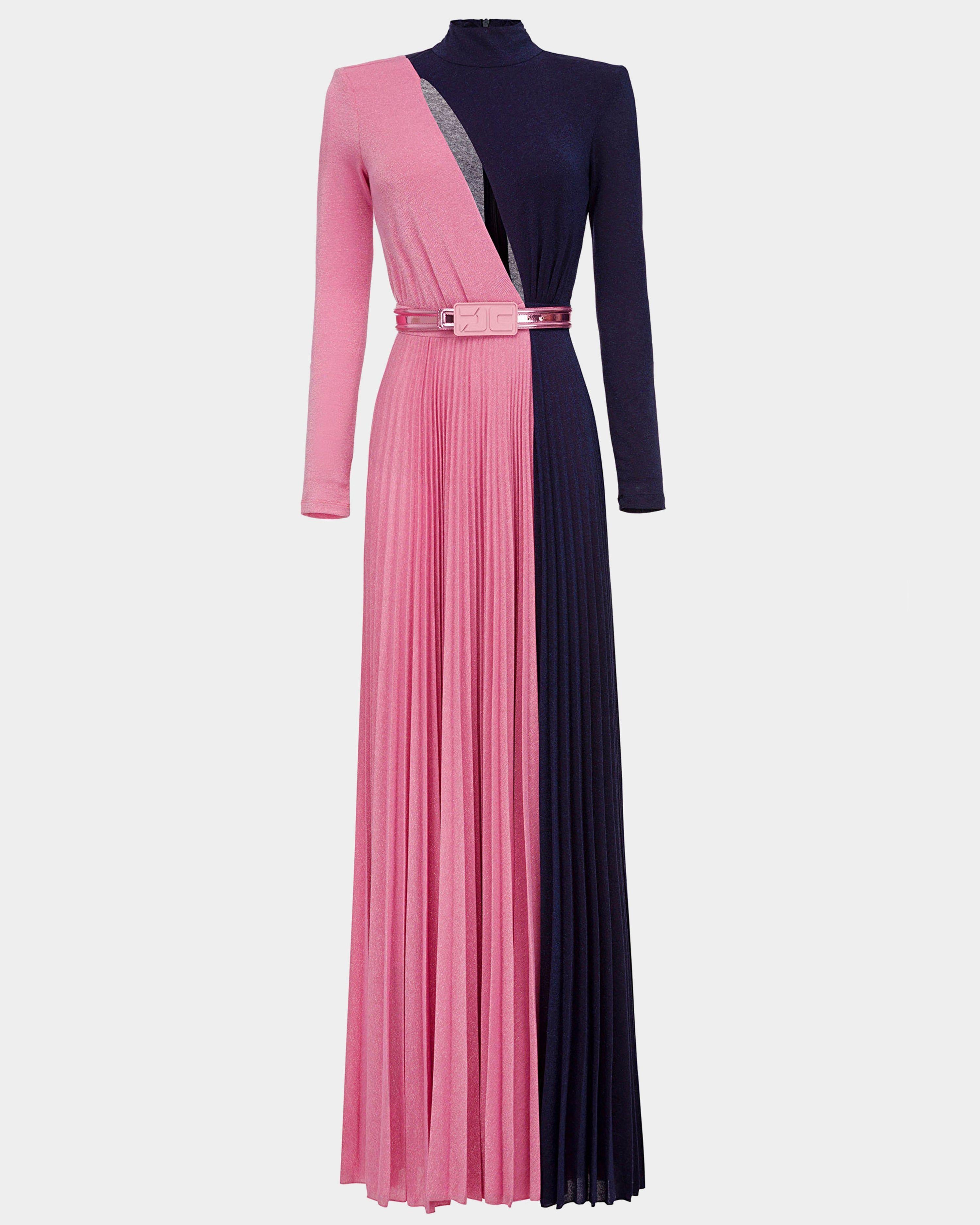 elisabetta franchi dress pink Elisabetta Franchi Cowl Slim Maxi Dress | Pink