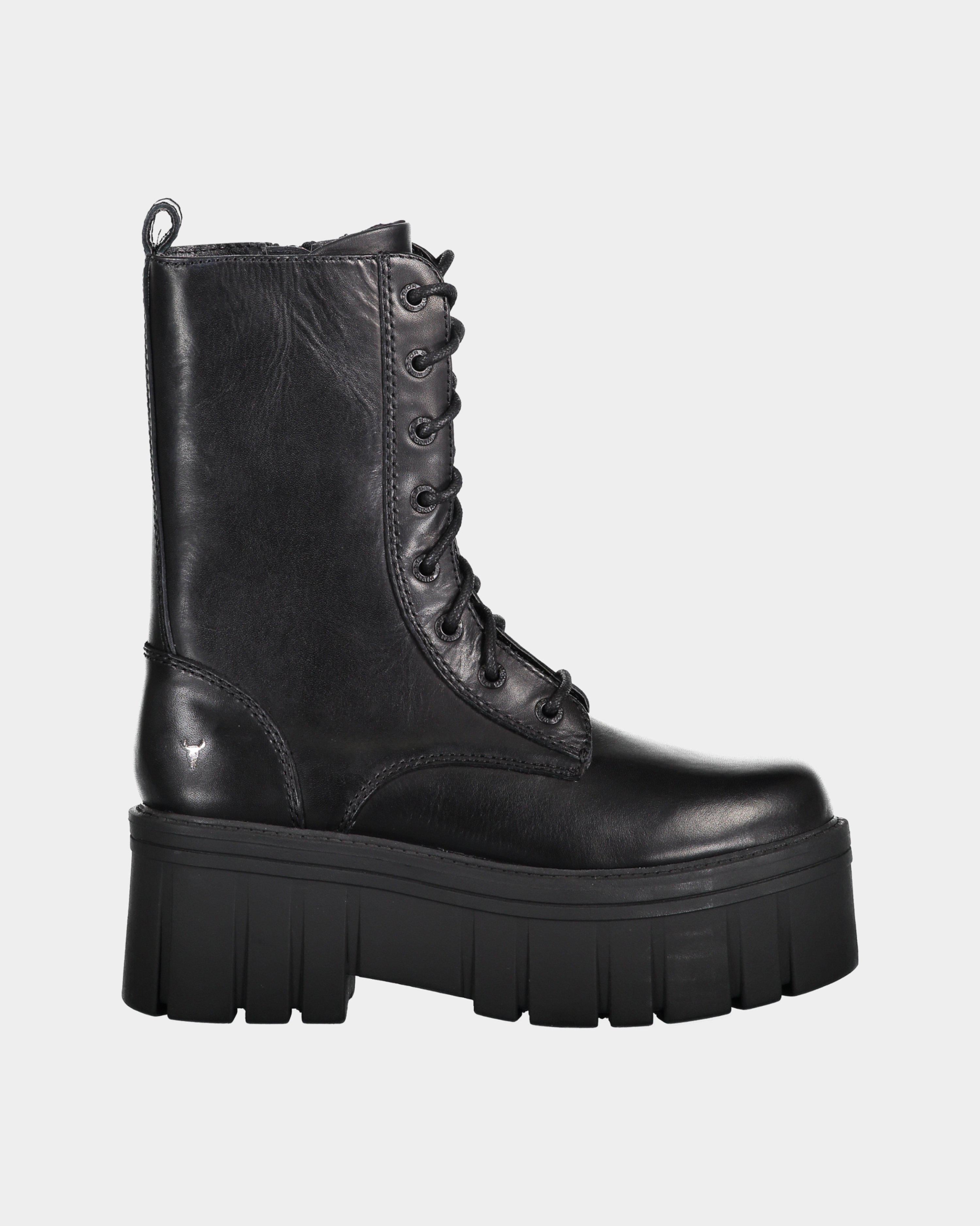 Windsor Smith Stomp boot in black leather – lemlò
