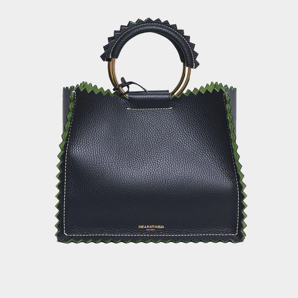 Sara Battaglia Borsa Helen Tote pelle nera lemlo