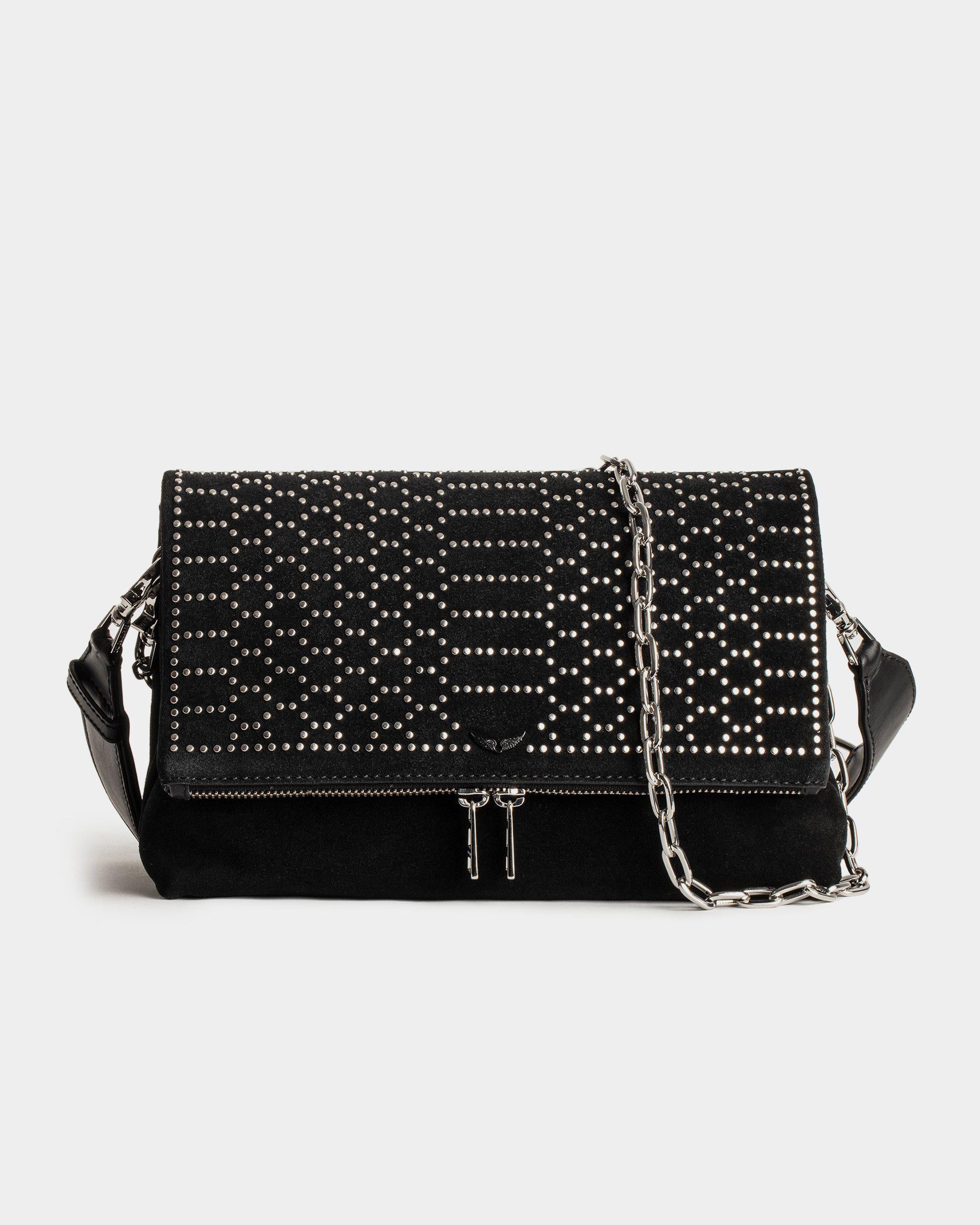 Rock suede online studs clutch