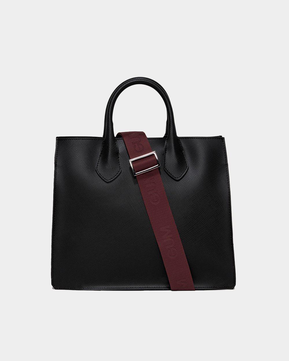 GUM Matt black burgundy shopper bag – lemlò1