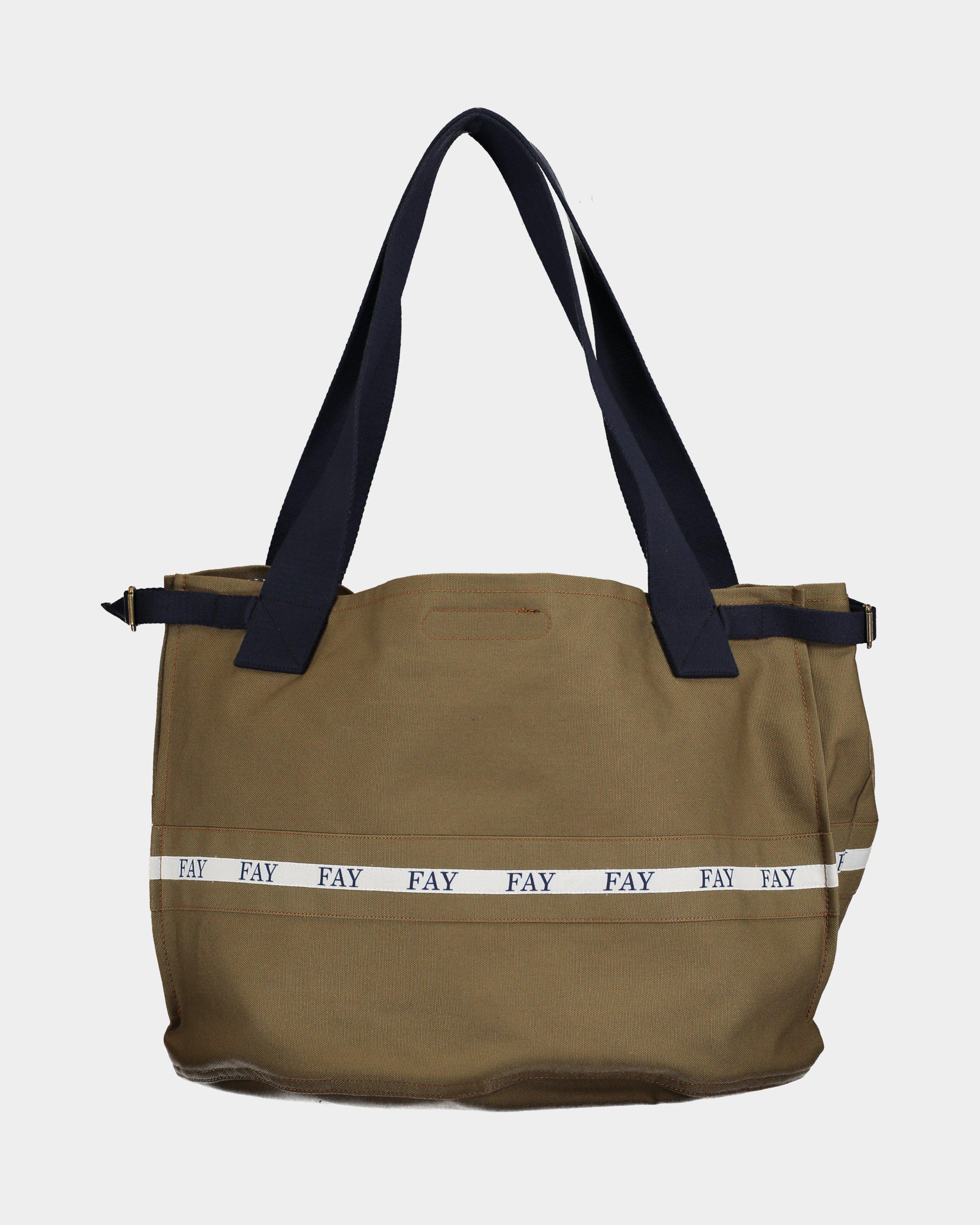 Fay Borsa a sacca cotone khaki leml