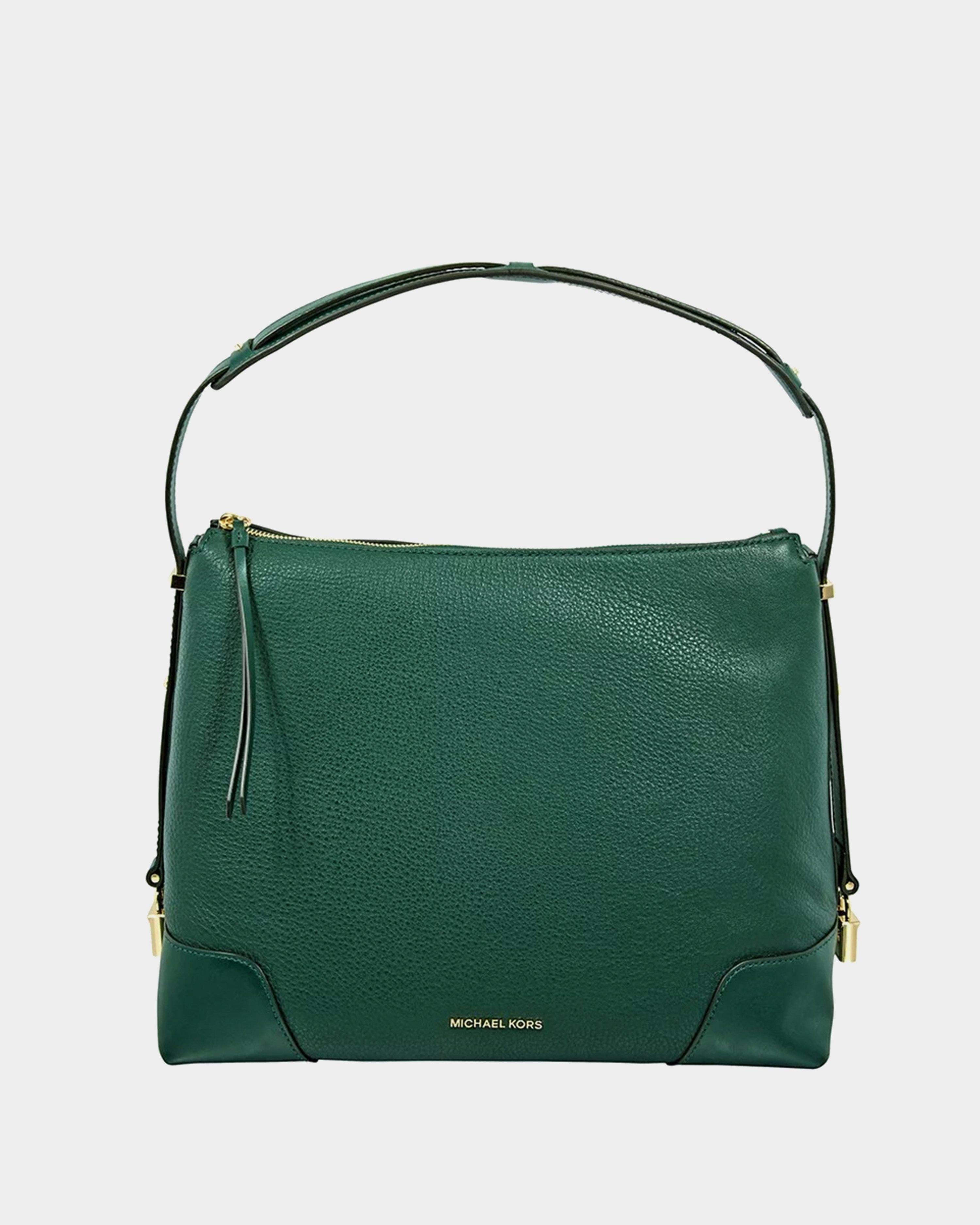 Michael Kors Crosby green leather shoulder bag lemlo
