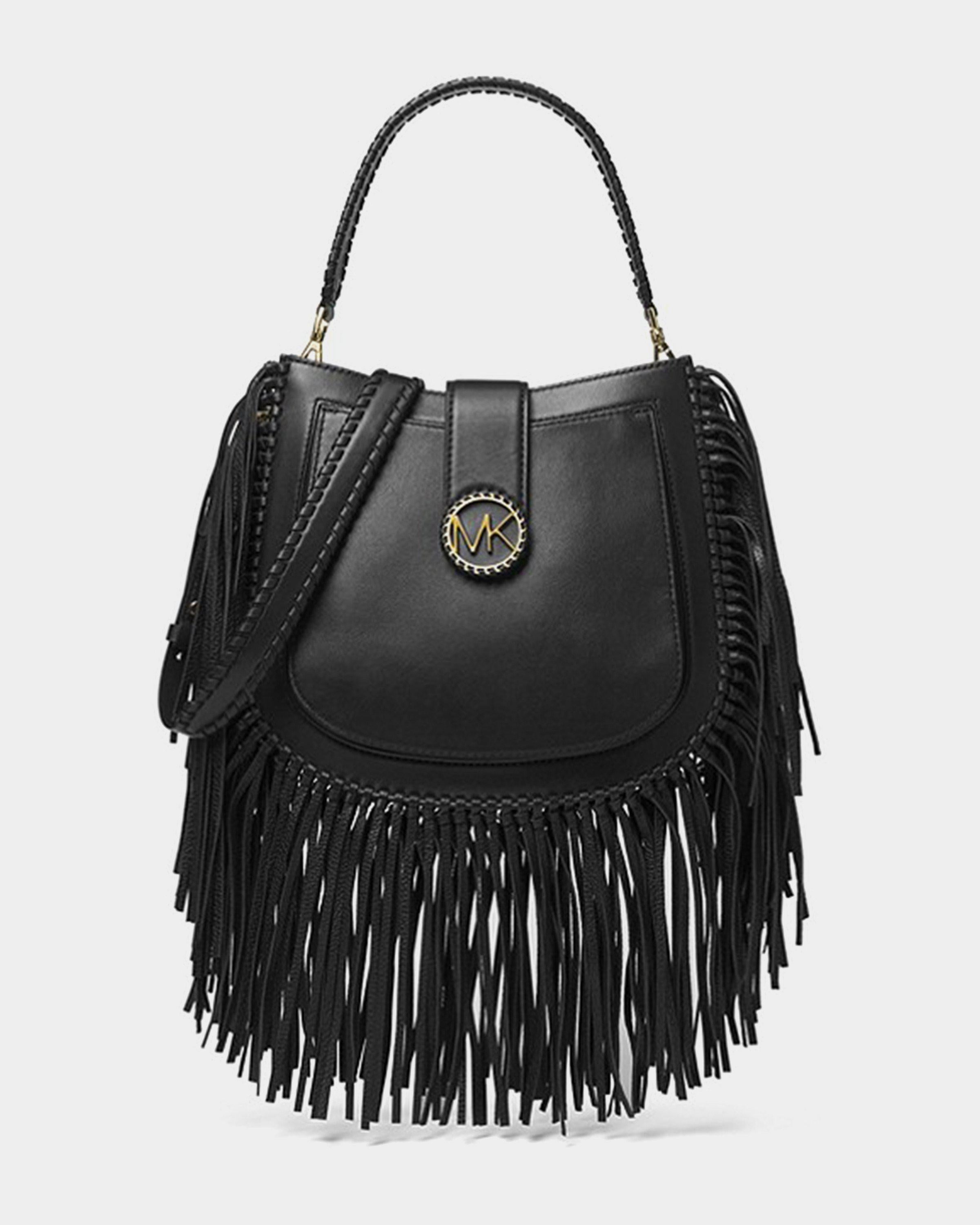 Borsa Tracolla Borse Nere Con Frange Michael Kors Borsa A Spalla