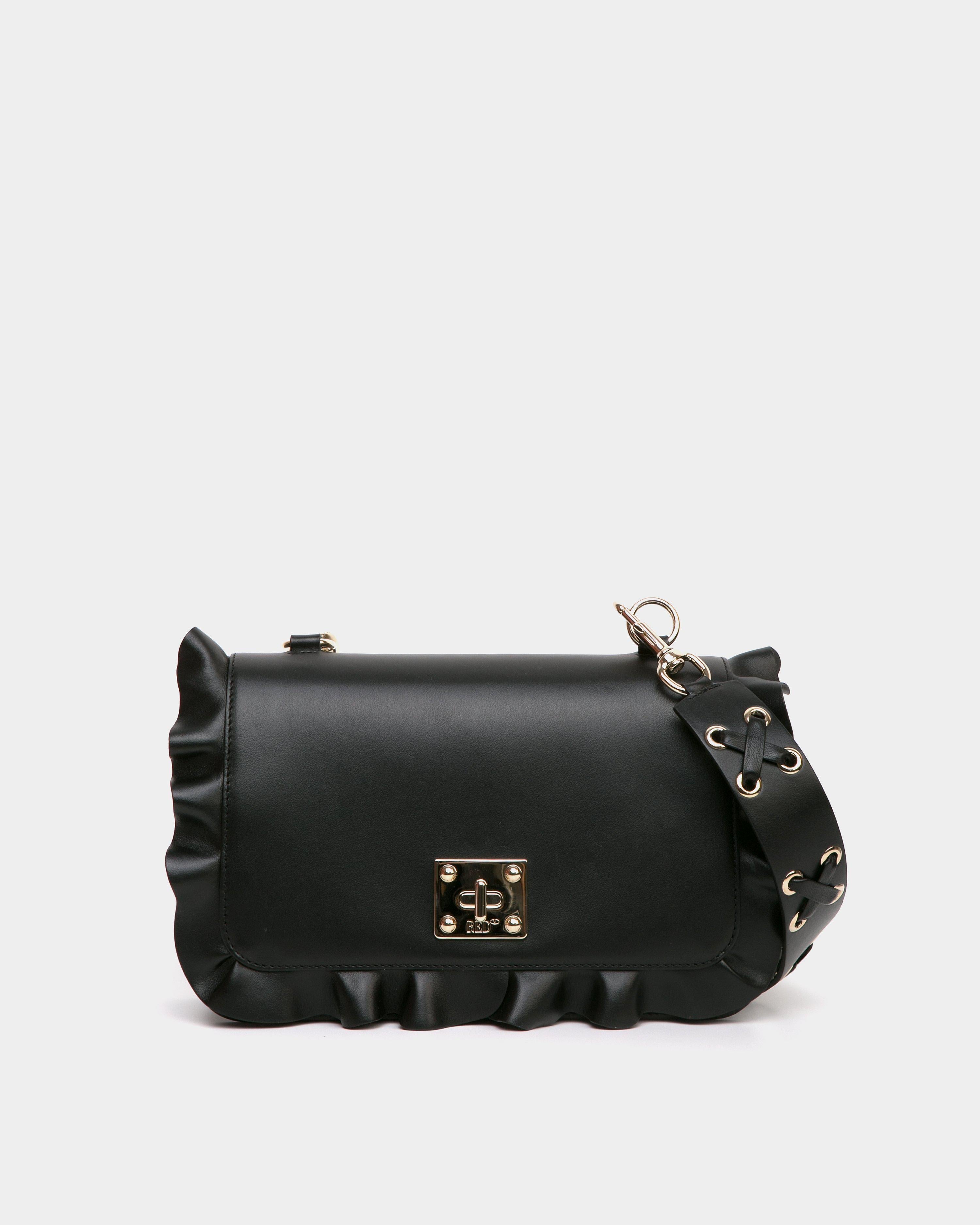 RED Valentino Rock Ruffles black shoulder bag