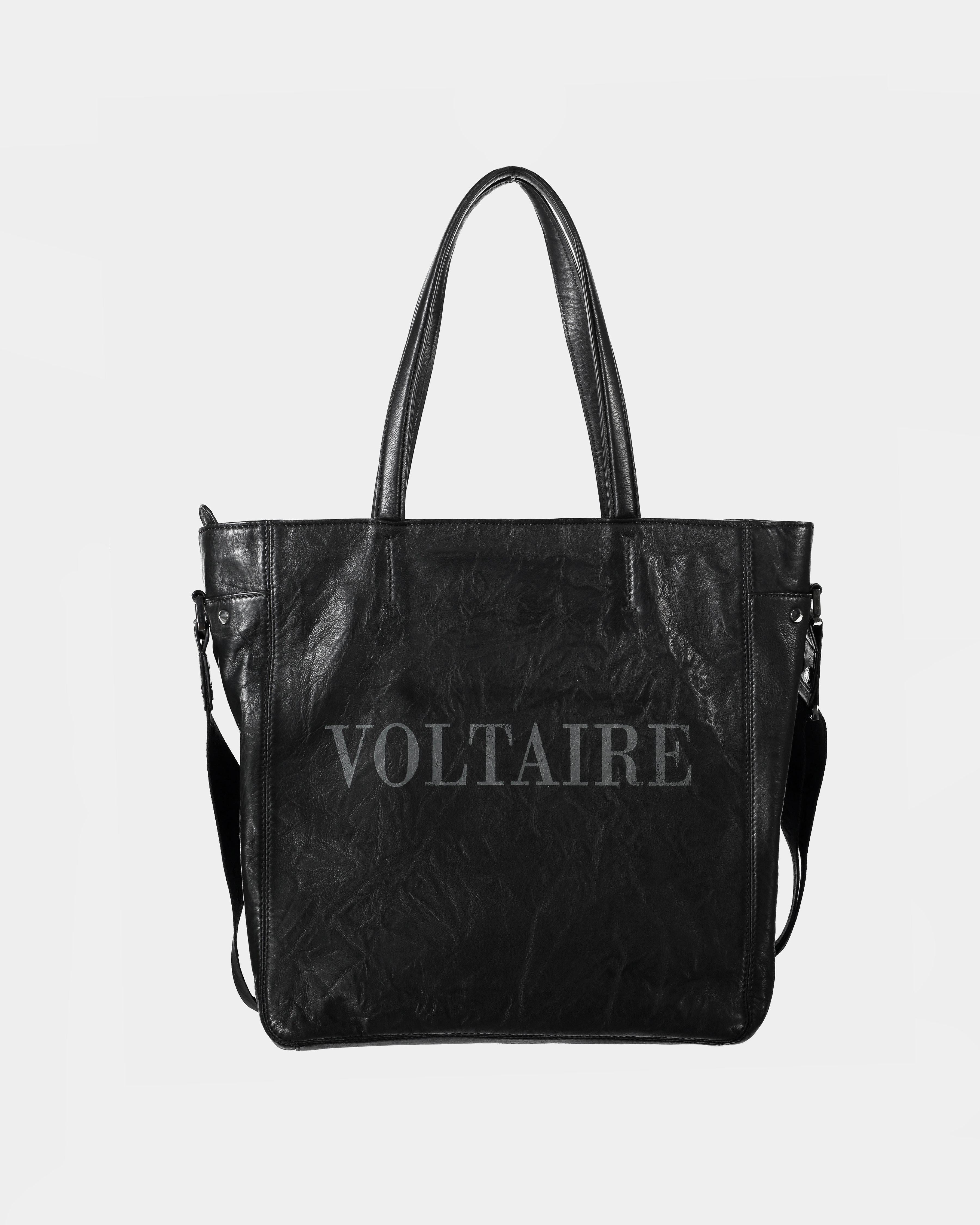 Zadig Voltaire Dottie Voltaire black leather tote bag – lemlò