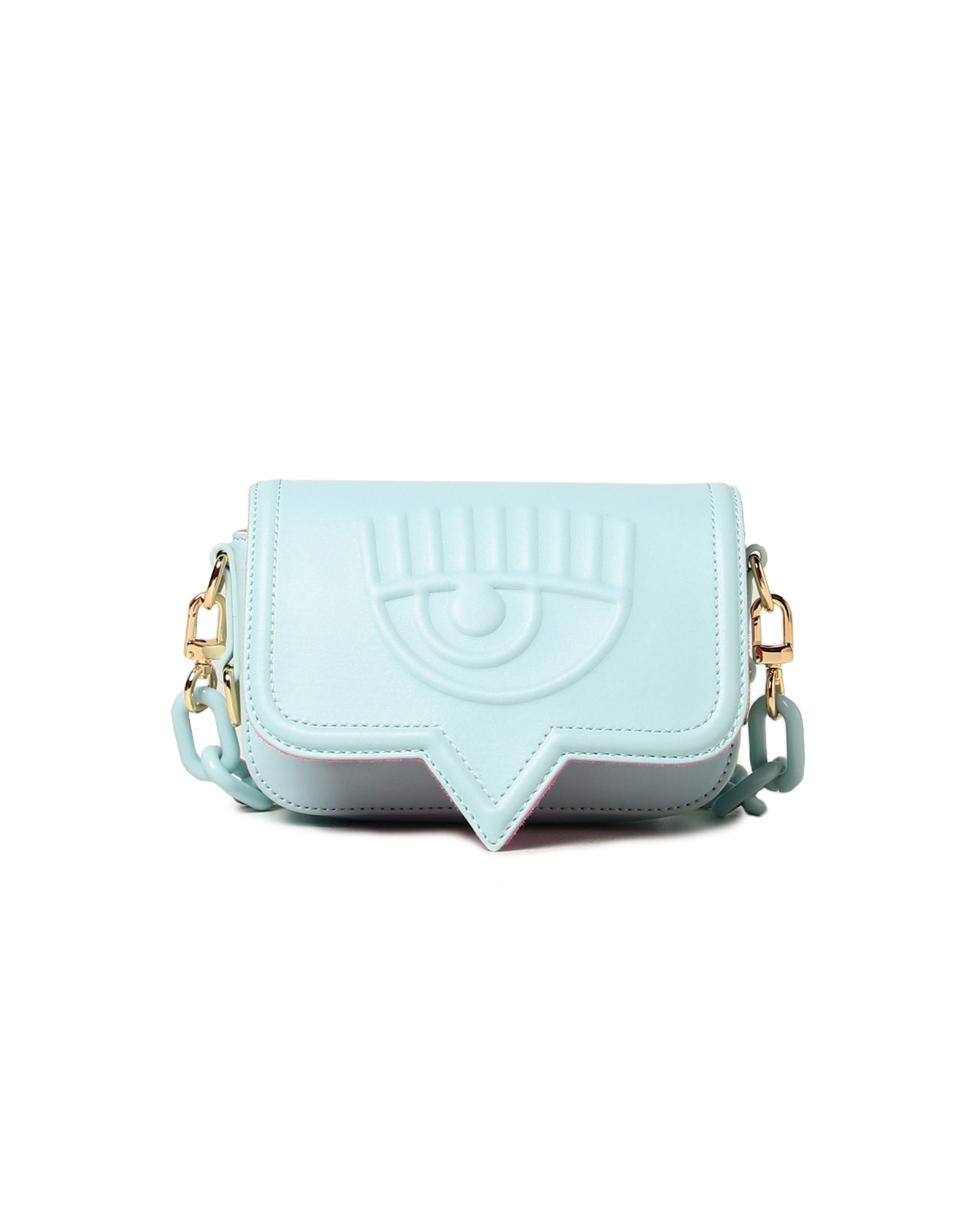Chiara Ferragni Eyelike Small baby blue shoulder bag lemlo