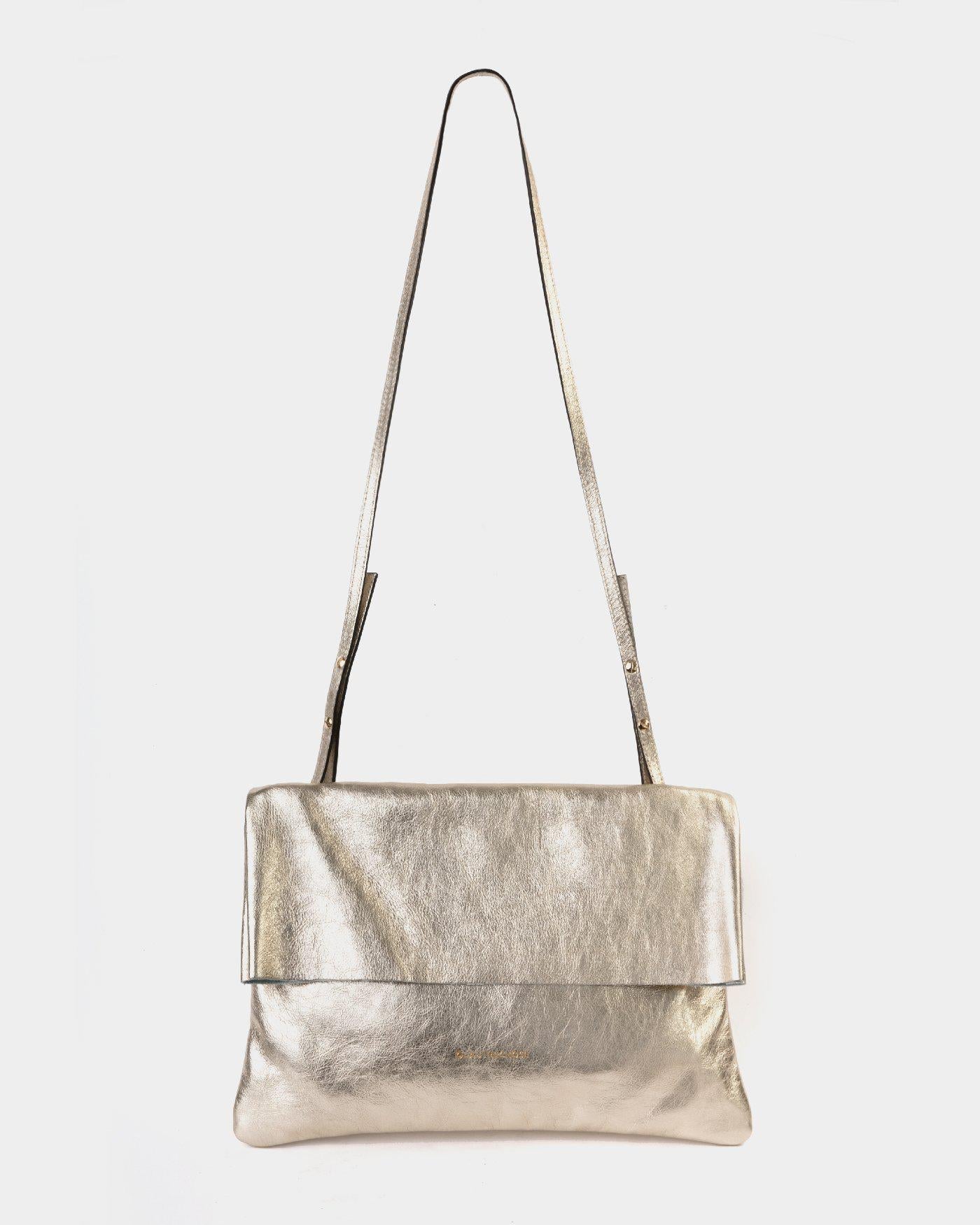 L'Autre Chose Borsa a tracolla in pelle oro - Main Image