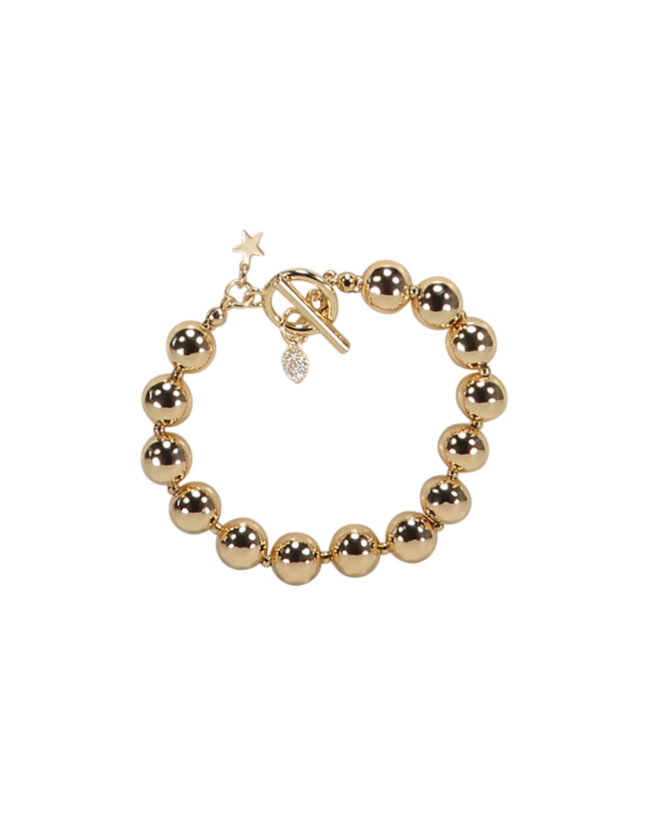 Elli Bracciale Donna Sfera Geo - Tendenza Combinabile, Colore Argento, Lunghezza 17 Cm