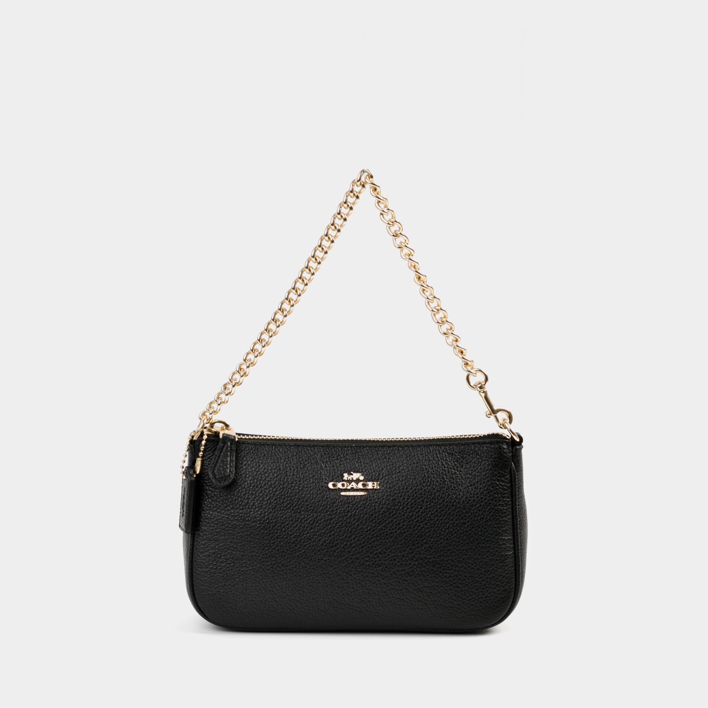 Coach Nolita black leather wristlet lemlo