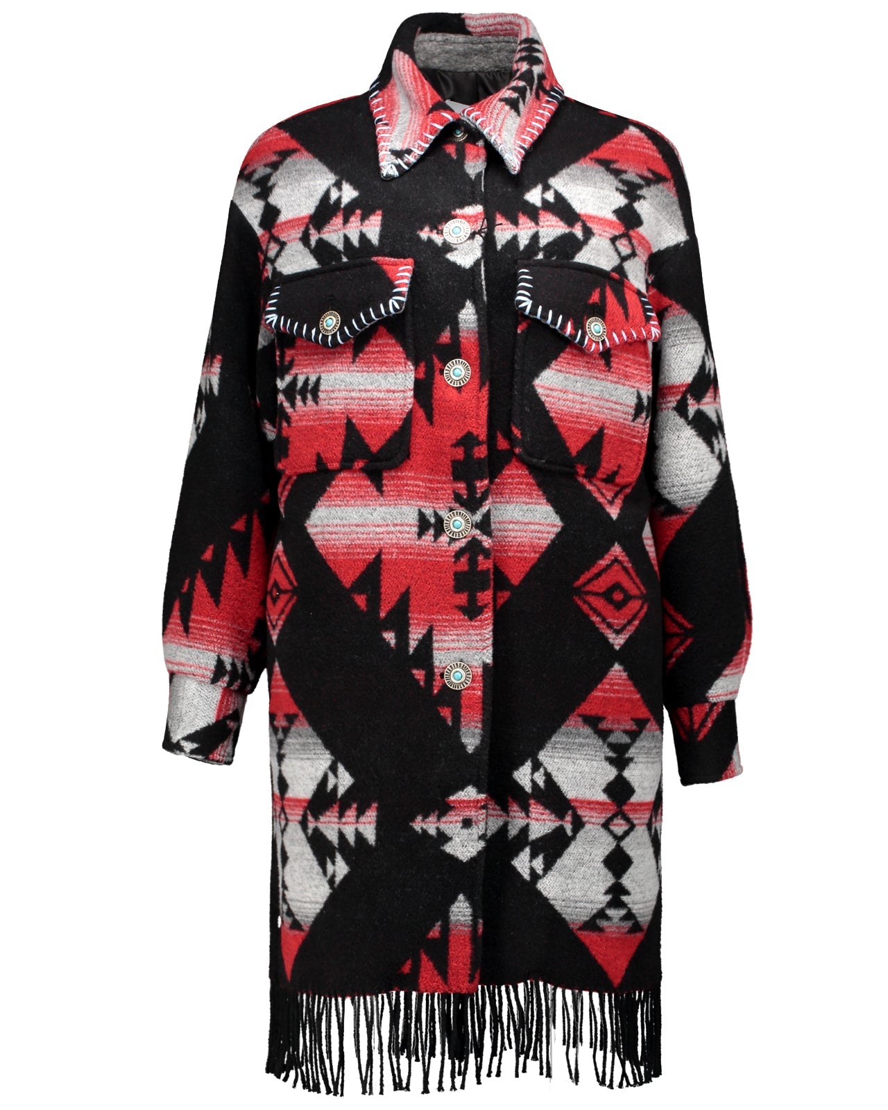 The Couture Club - Camicia Giacca Pesante Spazzolata Oversize Beige E Bianca A Quadri Pied De Poule - Foto 3