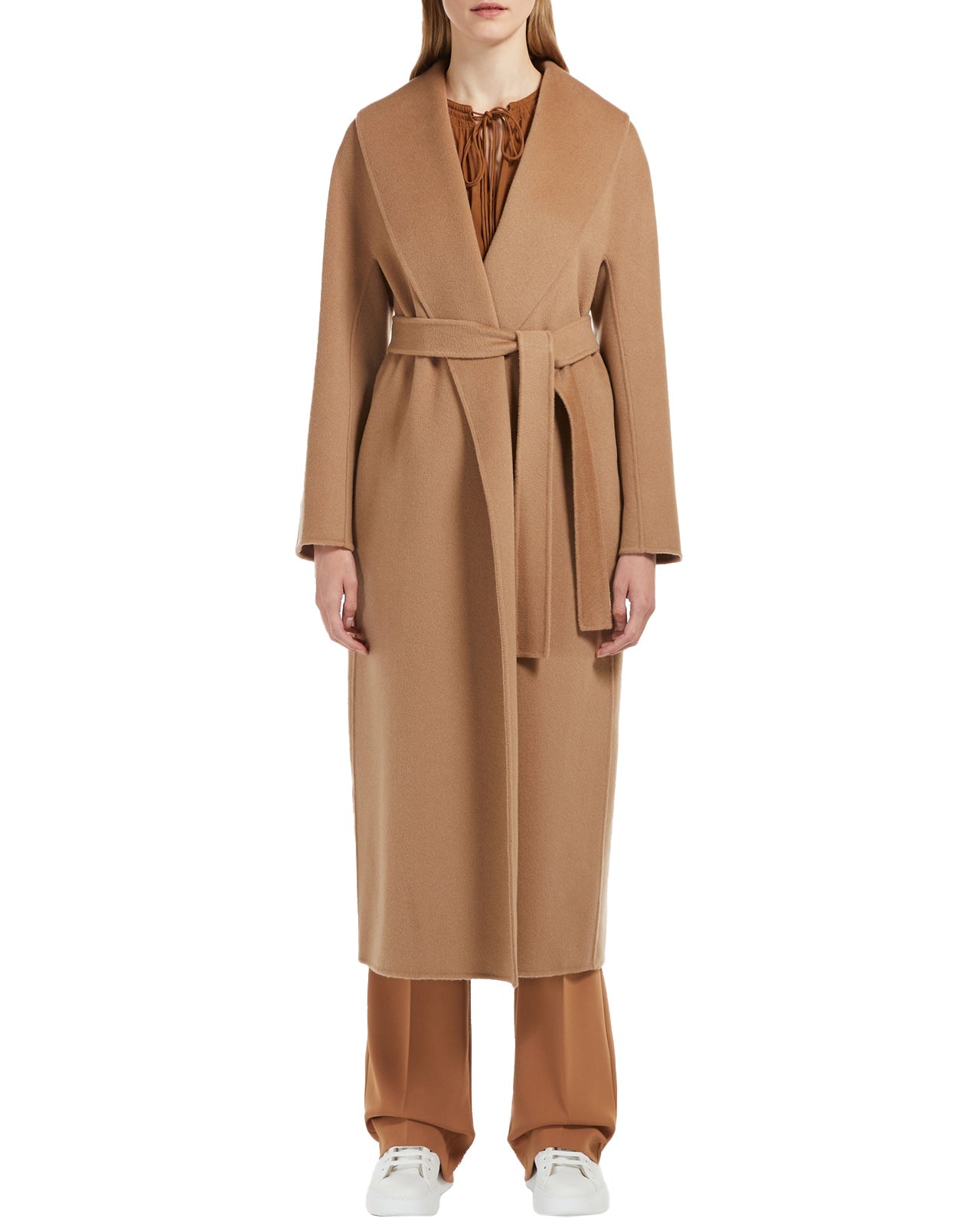 Cashmere Cappotto Gilet Max Mara Cappotto In Beaver Di Lana