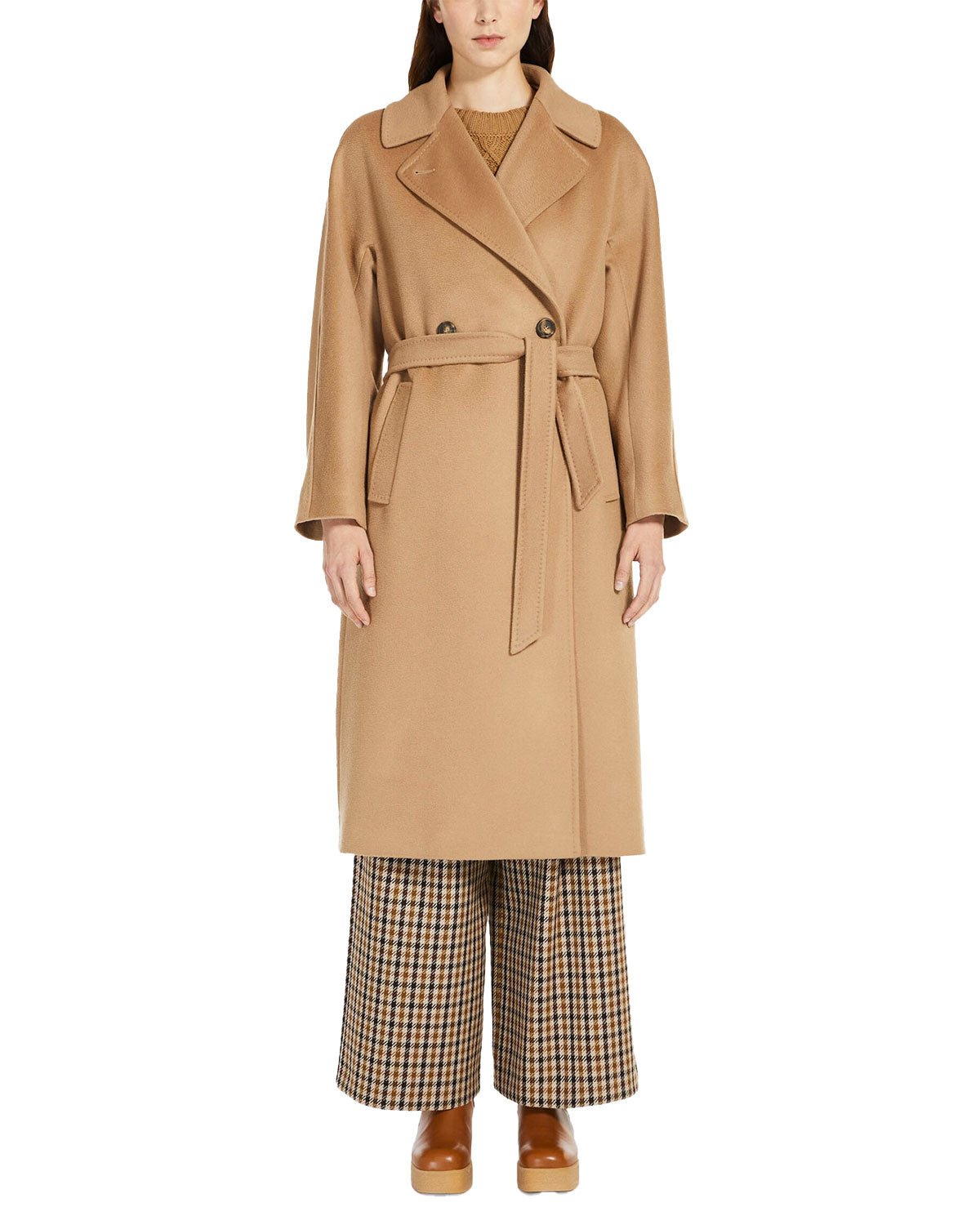 Weekend Max Mara Camel virgin wool resin coat – lemlò