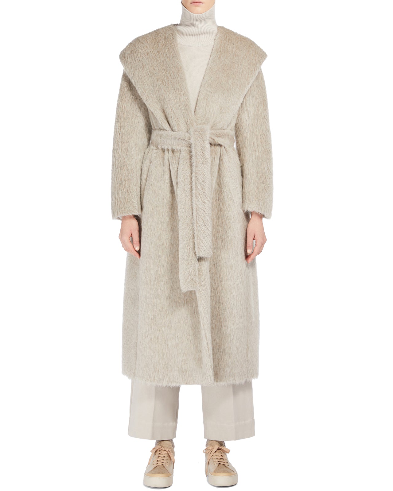 Max Mara Cappotto Bianco Ghiaccio Mara Cappotto Cappotto Alpaca S