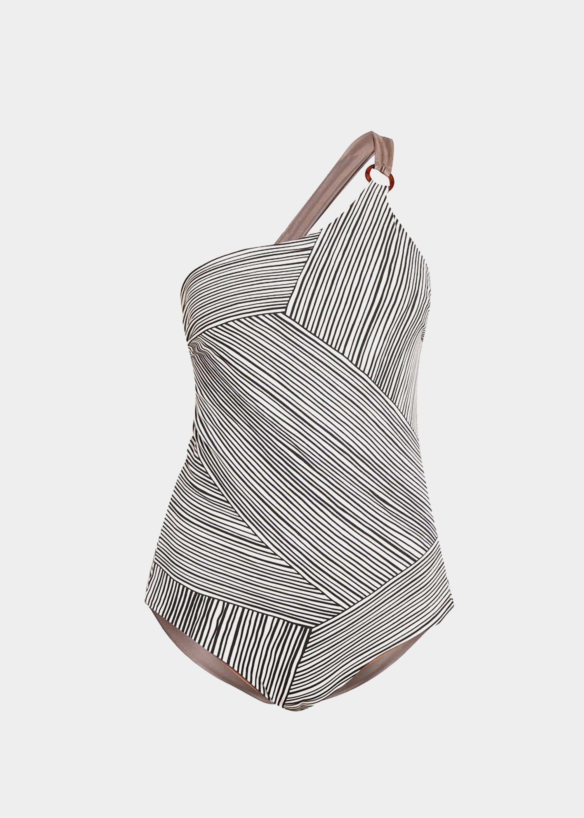 Max Mara Leisure One-shoulder Pecos one-piece swimsuit