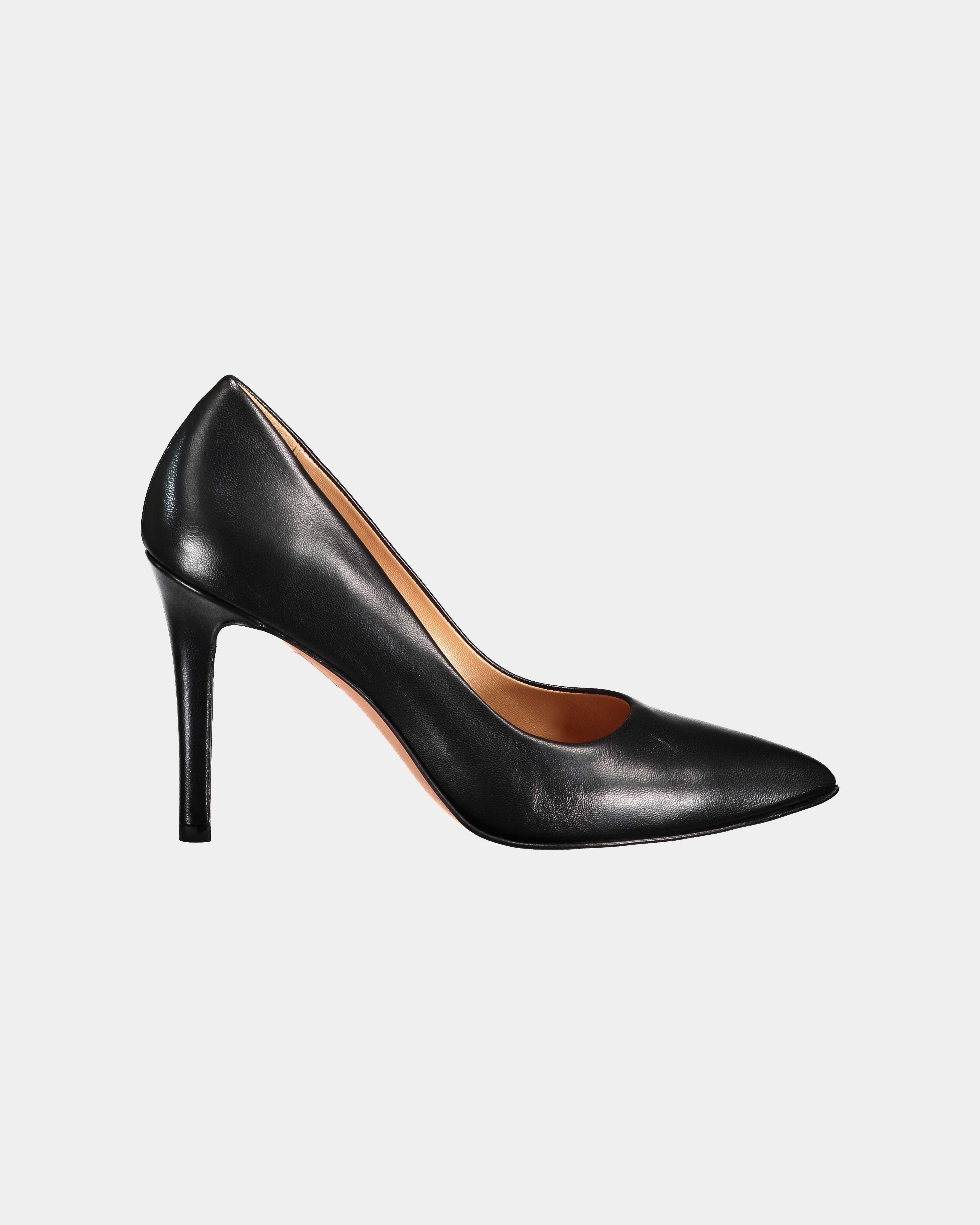 Fru Black nappa leather decollete lemlo