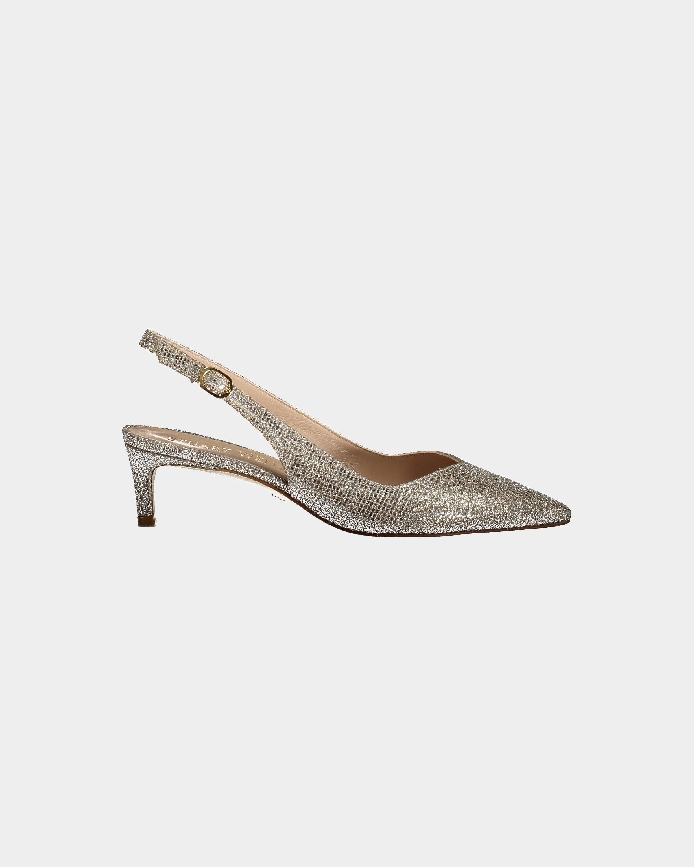 Stuart Weitzman Platinum Edith slingback pump